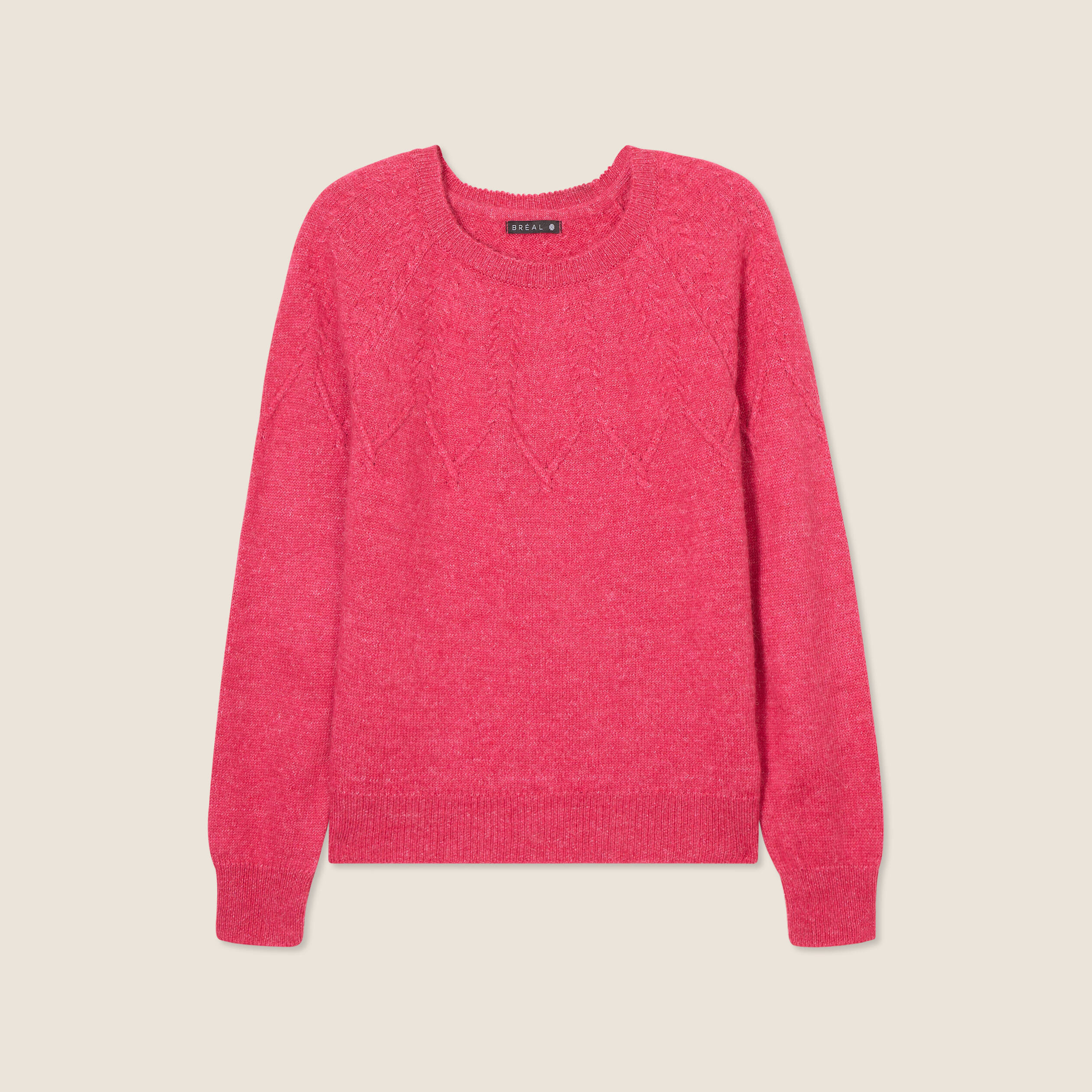 pull manches longues rose framboise femme Pull manches longues rose framboise femme