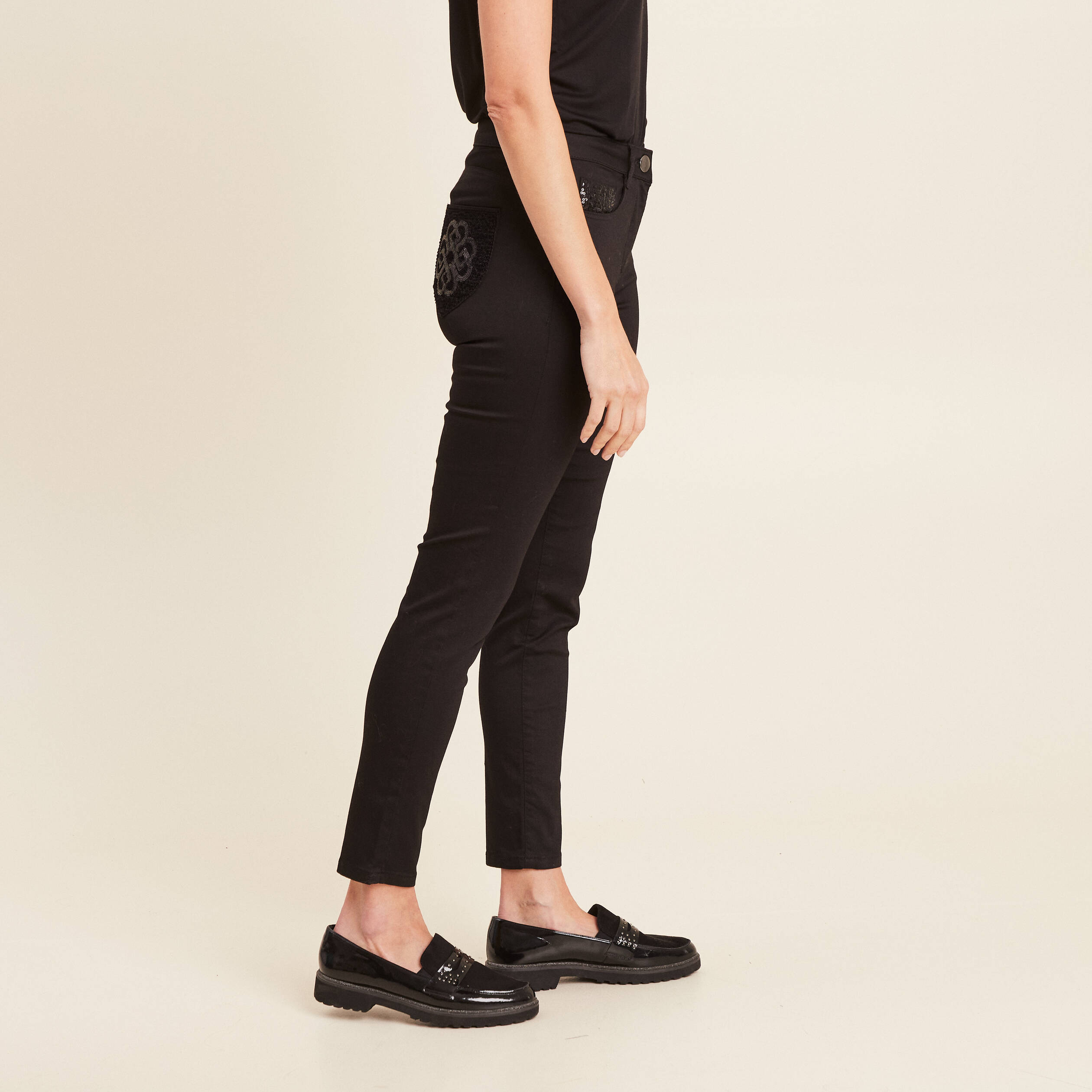 Pantalón de vestir Tiro Alto Petite Victoria - Carbón | L