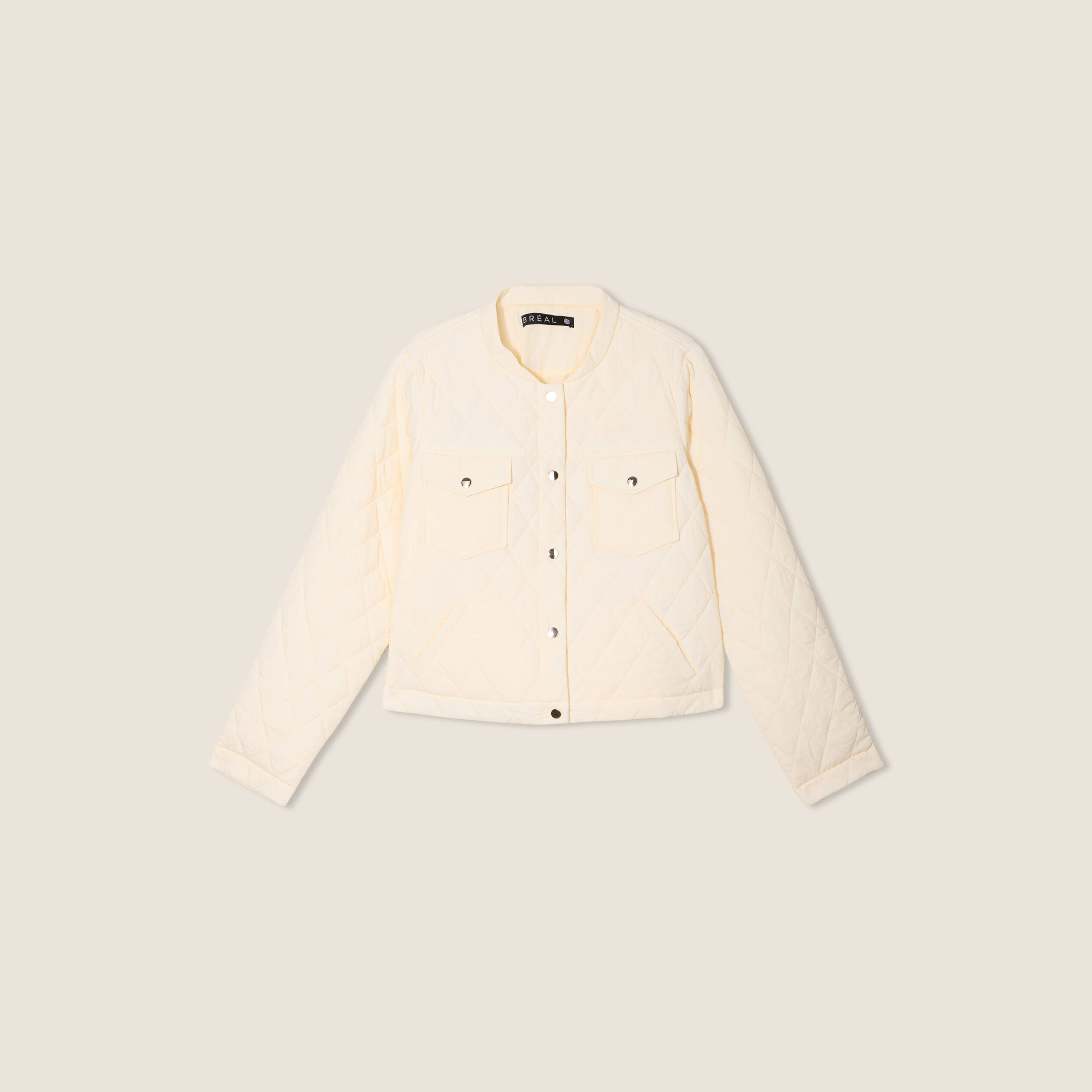 veste matelassee boutonnee ecru femme Veste matelassée boutonnée ecru femme
