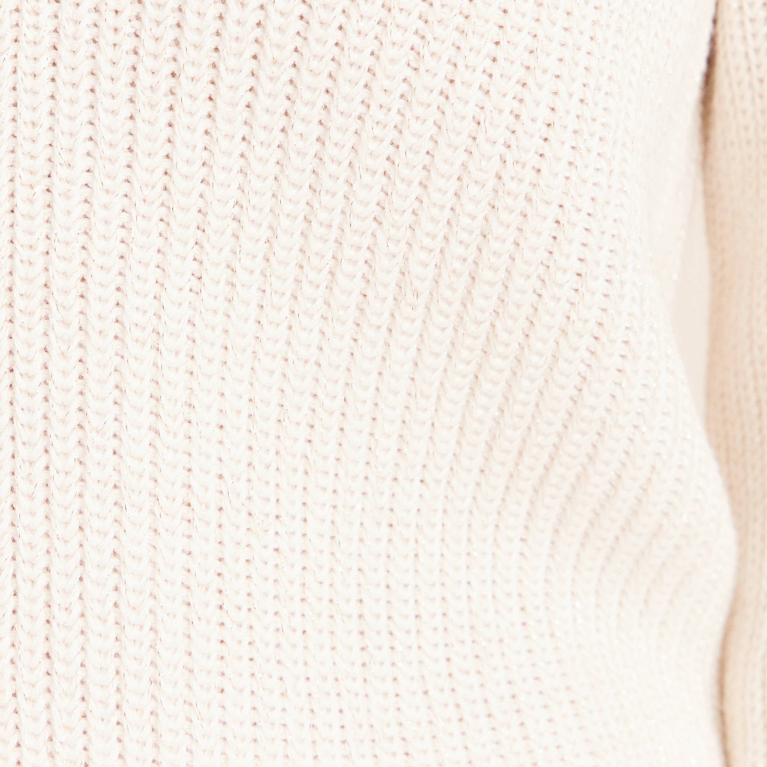 Gilet col v manches longues ecru femme