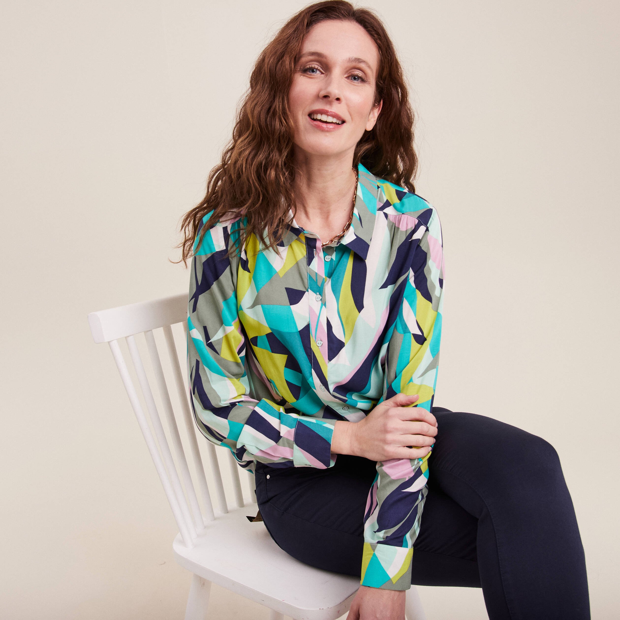 chemise manches longues vert femme Chemise manches longues vert femme