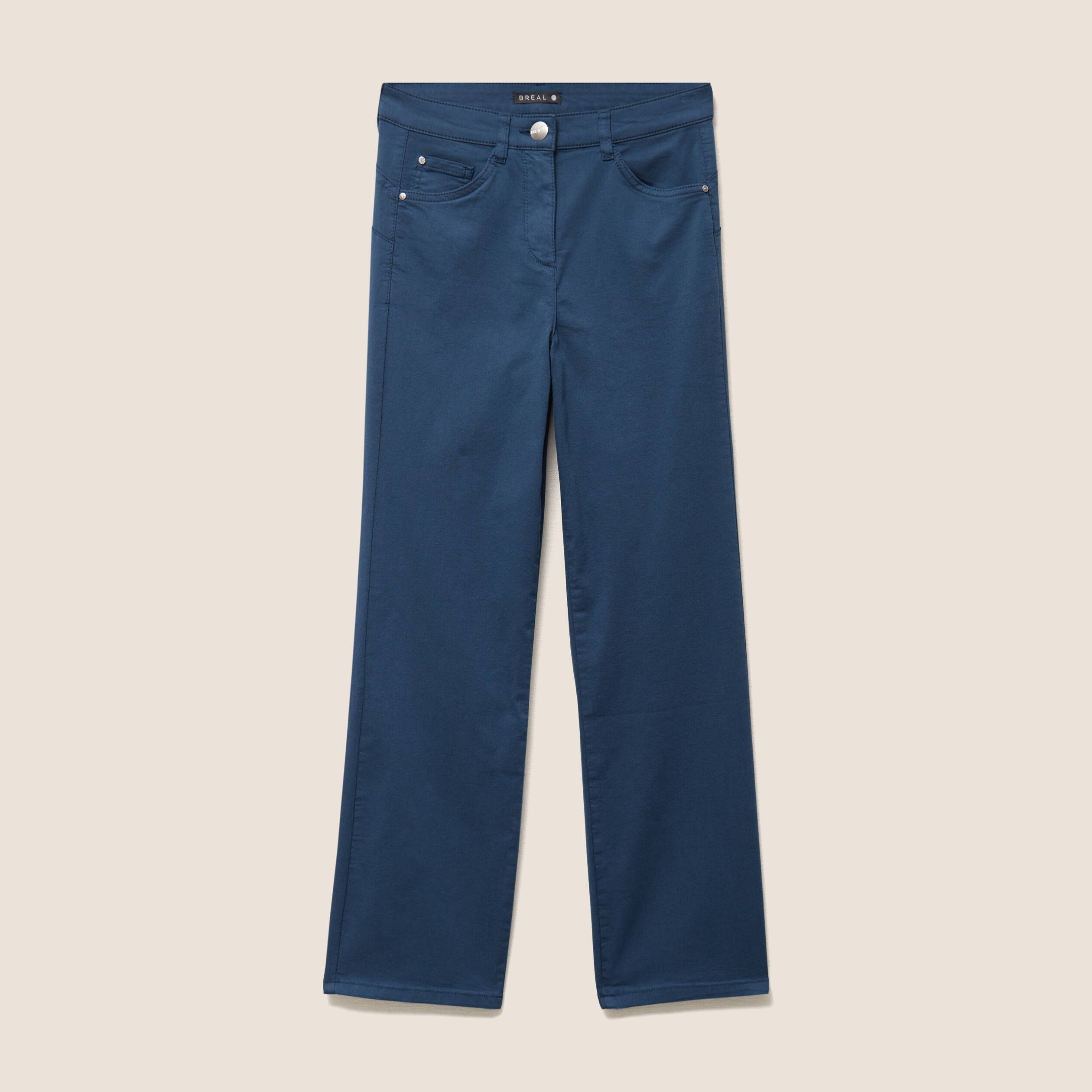 Pantalon magique Le L&eacute;ger coupe droite bleu fonc&eacute; femme