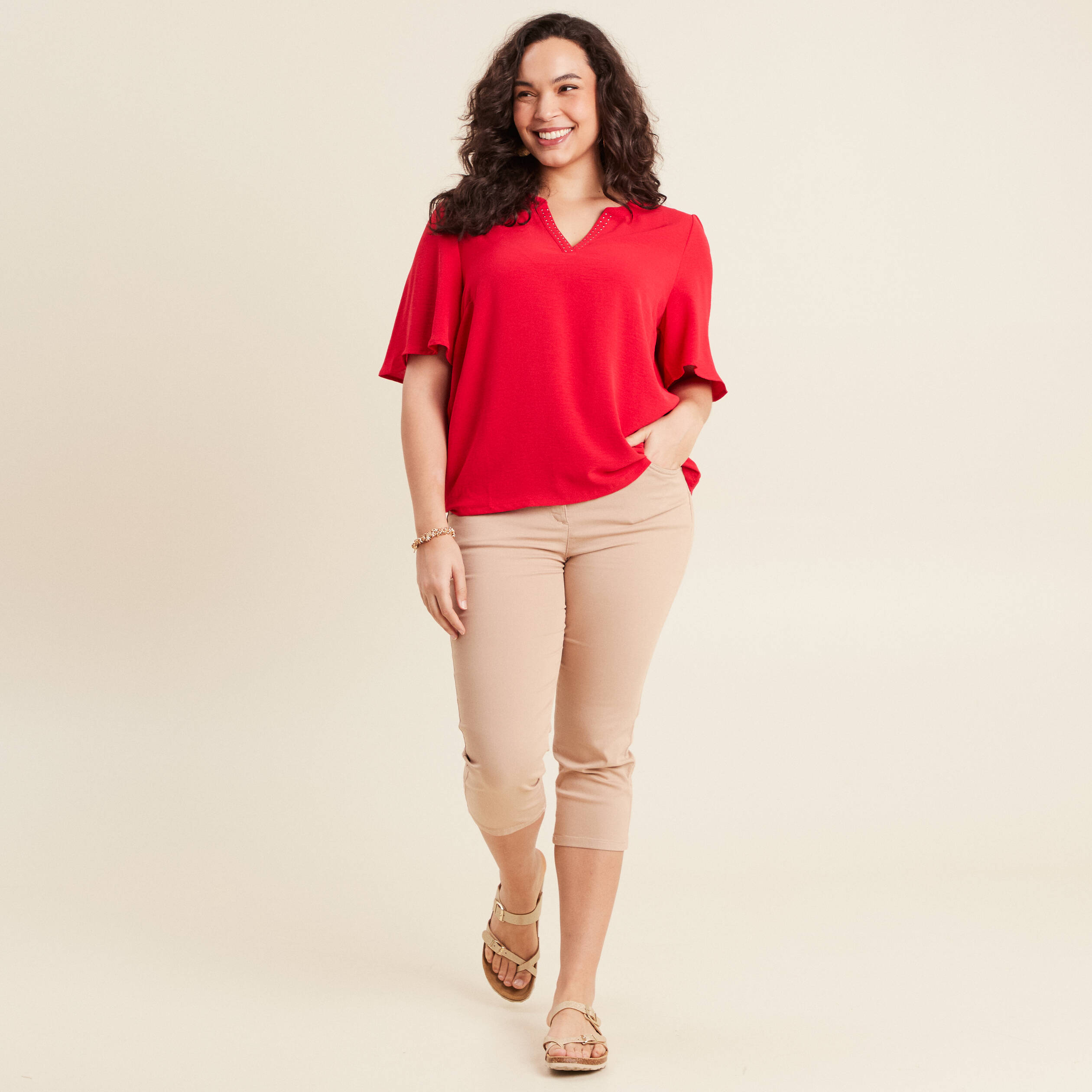 t shirt manches courtes rouge femme T-shirt manches courtes rouge femme