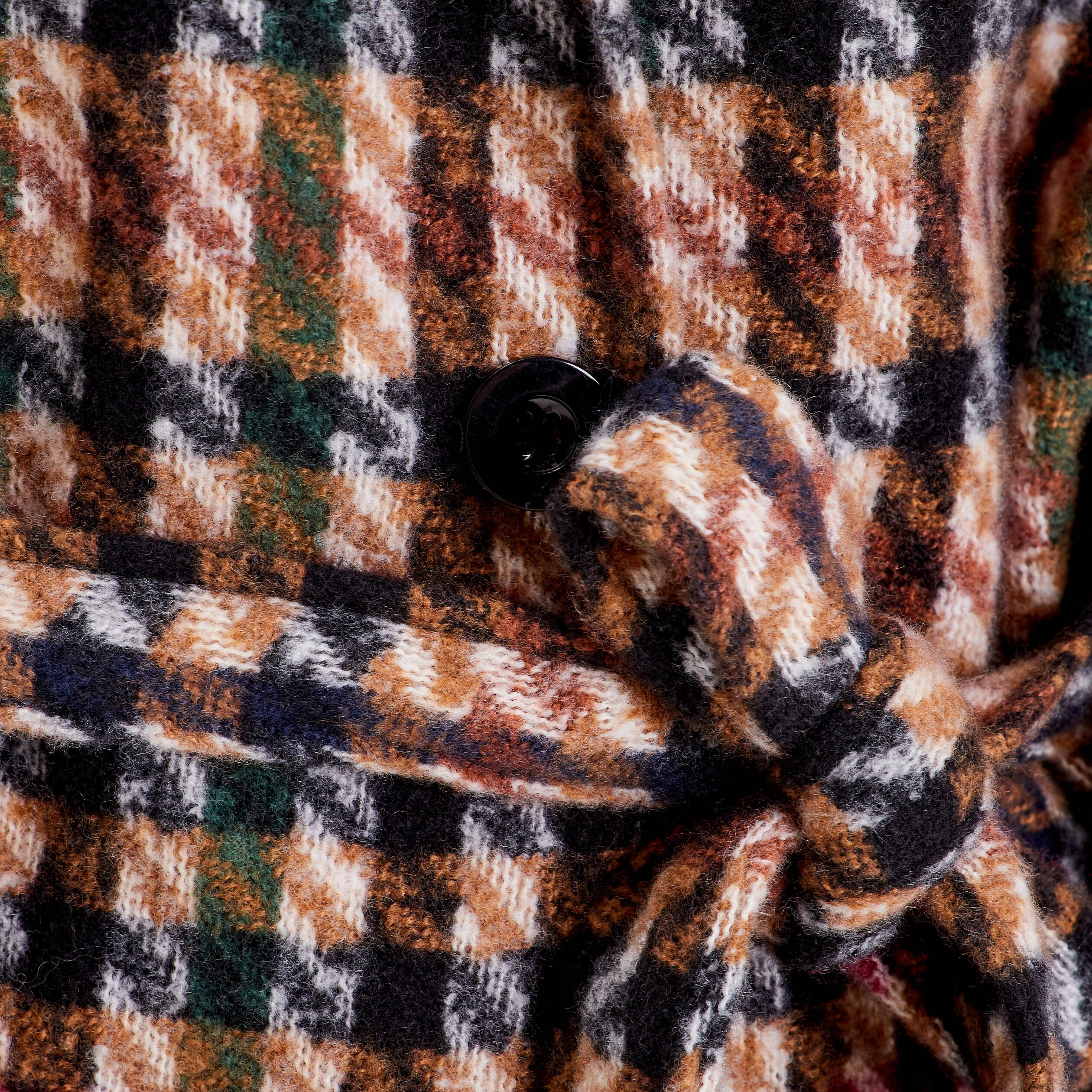 Poncho boutonné ceinturé ecru femme