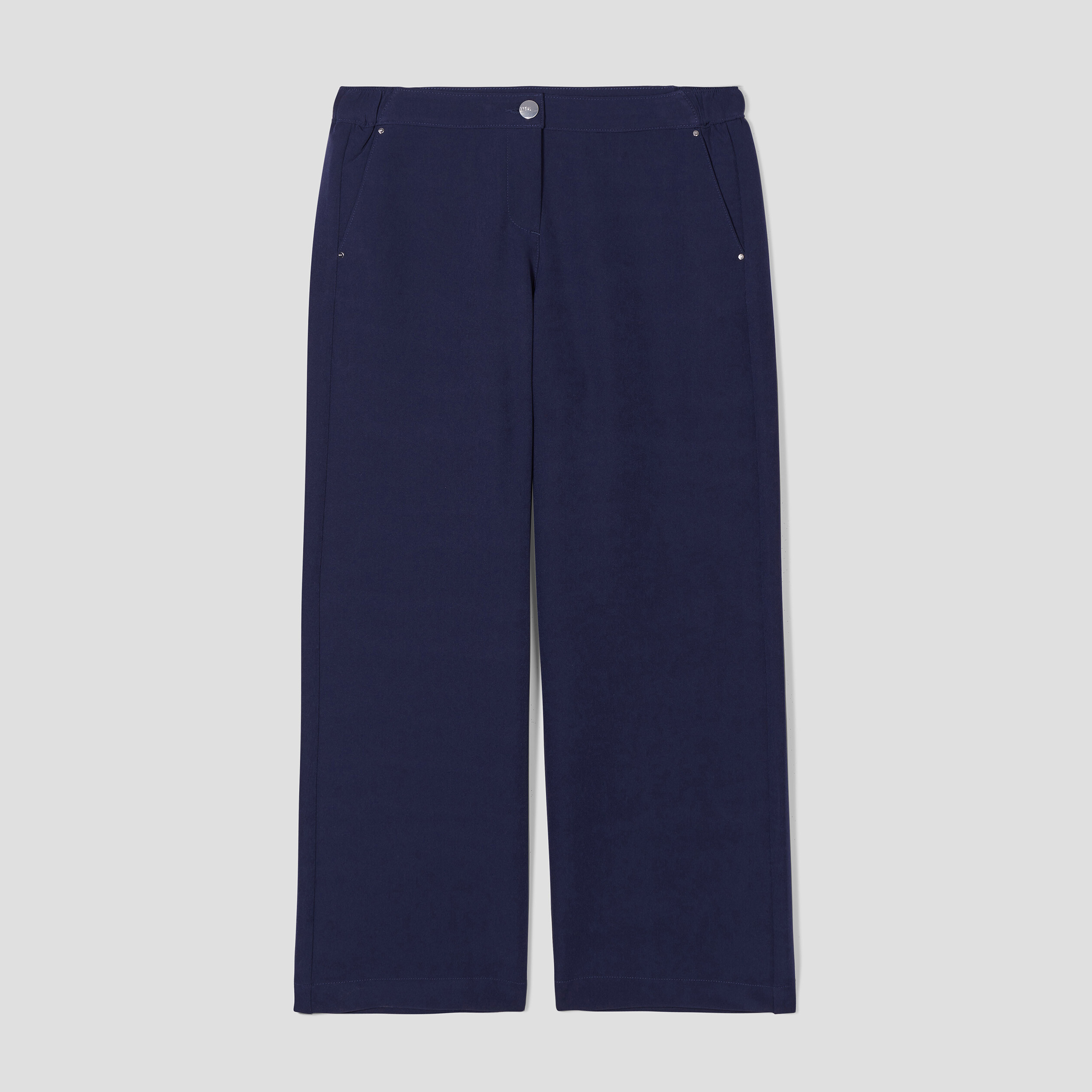 Pantalon large 7/8ème bleu marine femme