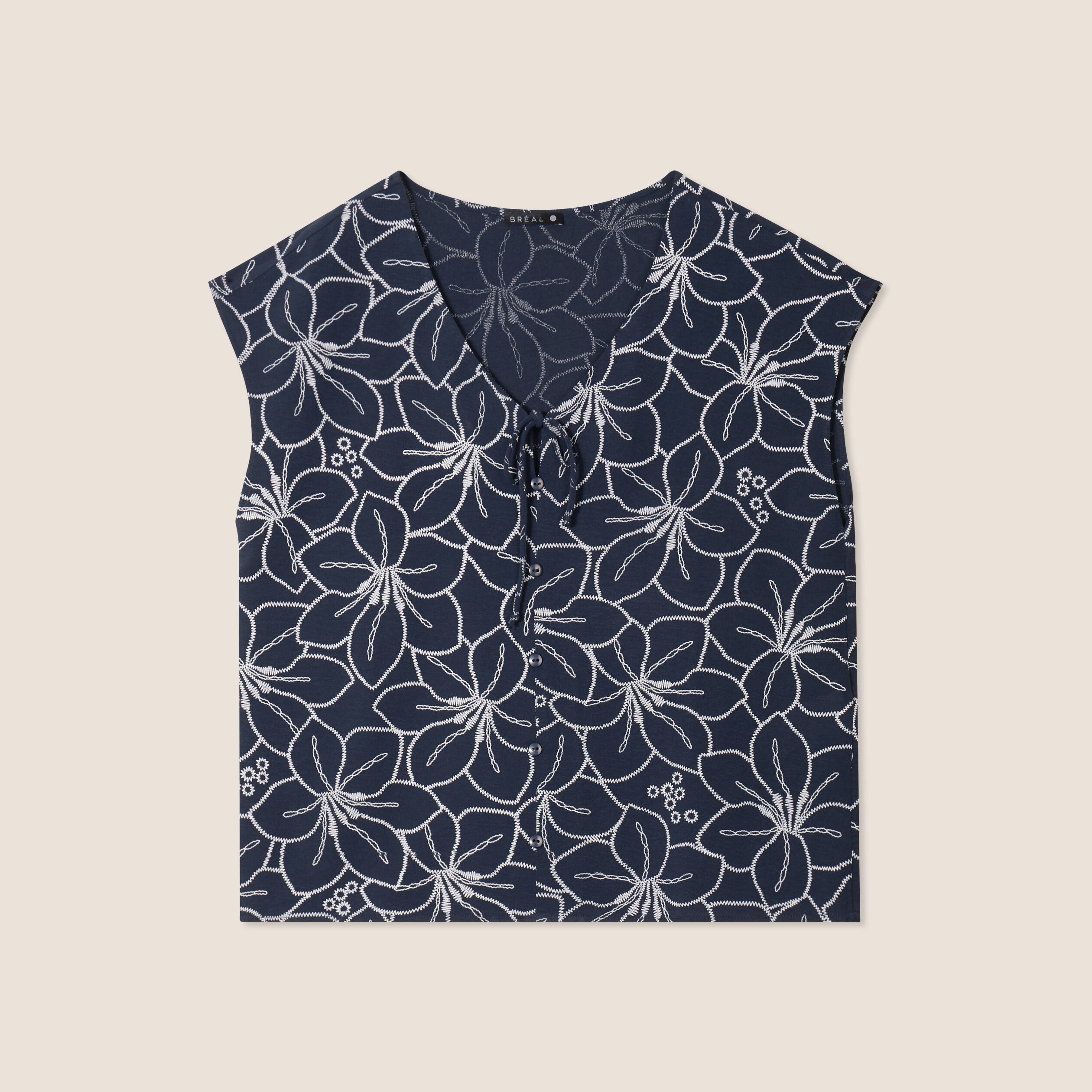 blouse manches courtes bleu fonce femme Blouse manches courtes bleu foncé femme