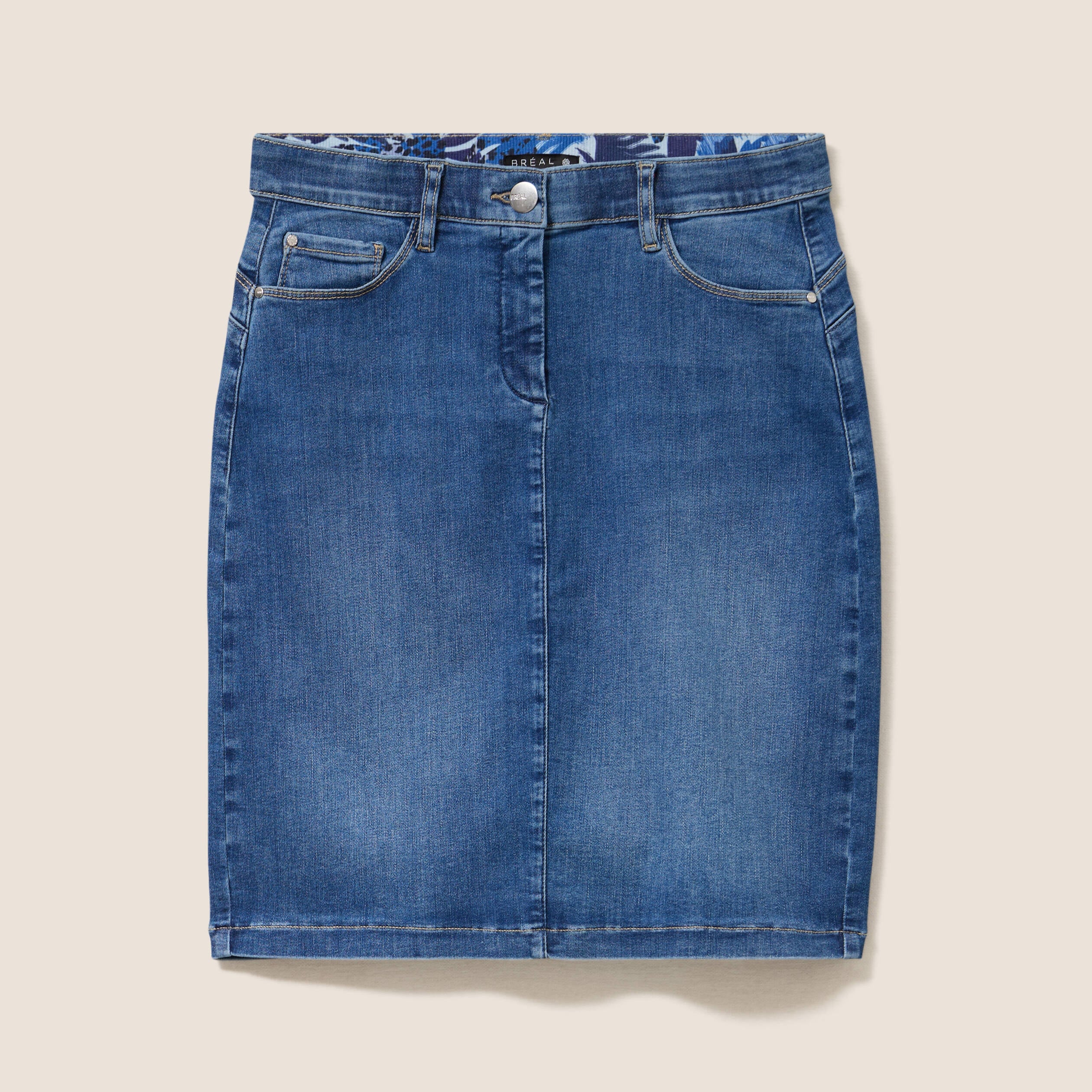 Jupe magique l'unique denim double stone femme