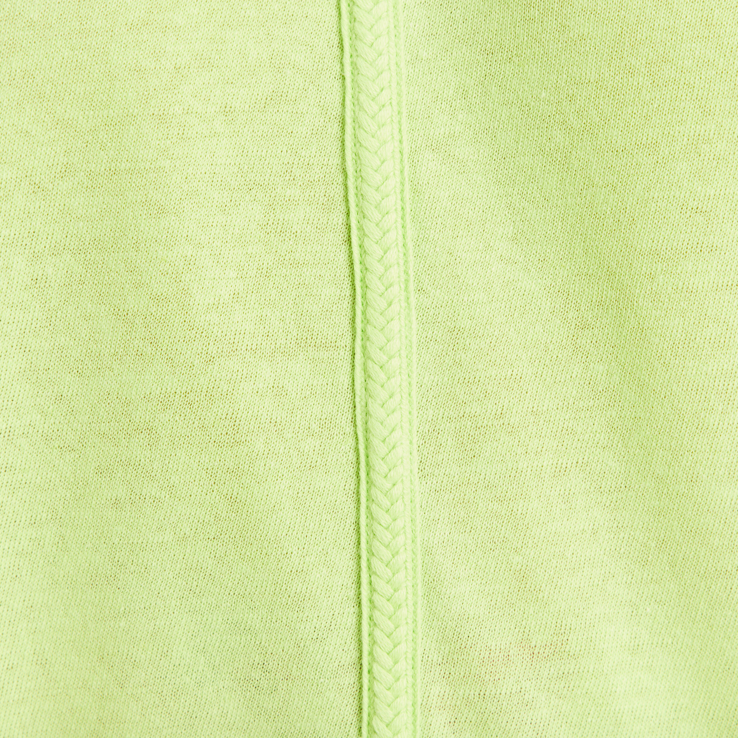 T-shirt tresse manches courtes vert anis femme
