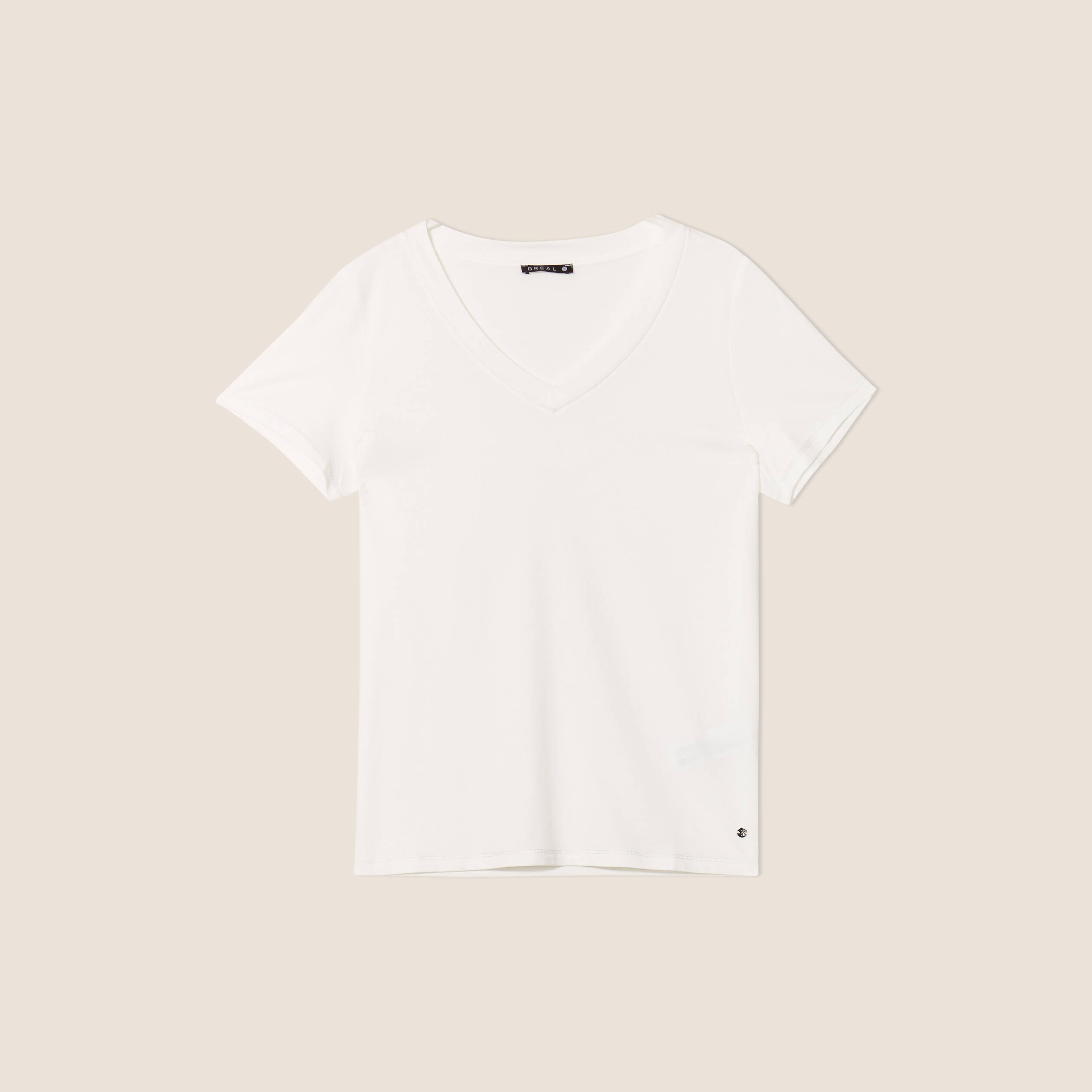 t shirt manches courtes ecru femme T-shirt manches courtes ecru femme
