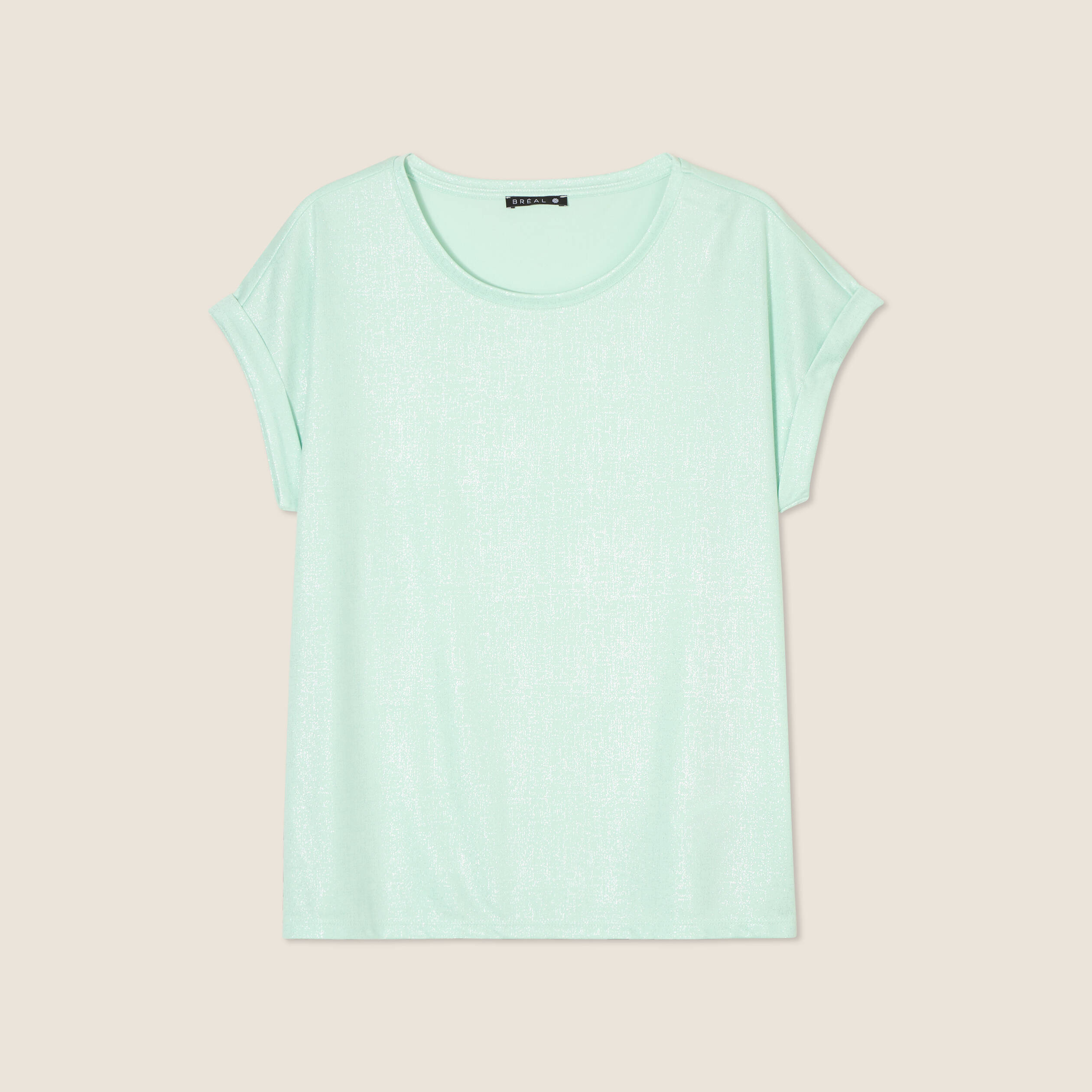 t shirt manches courtes vert clair femme T-shirt manches courtes vert clair femme