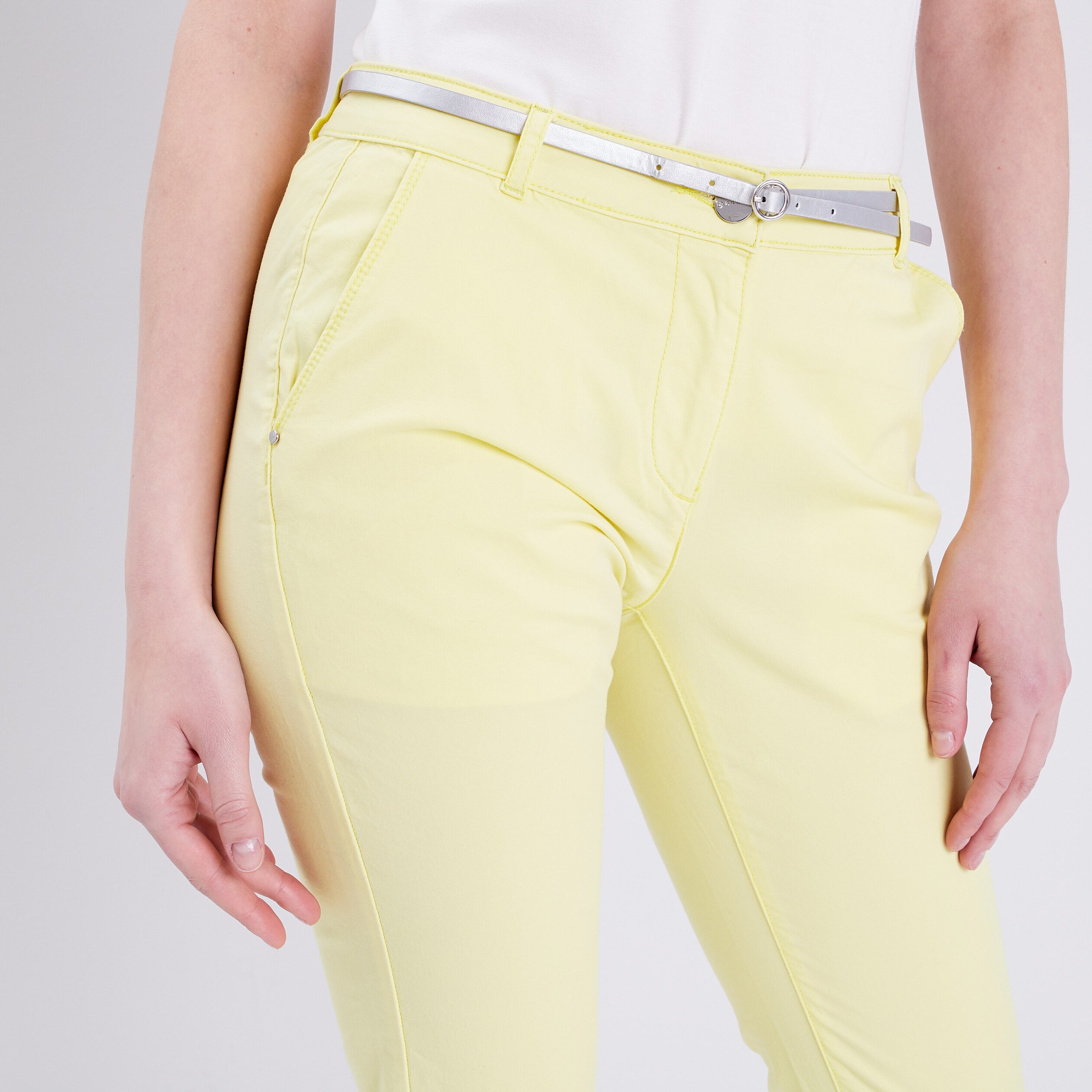 pantalon chino droit jaune pastel femme Pantalon chino droit jaune pastel femme