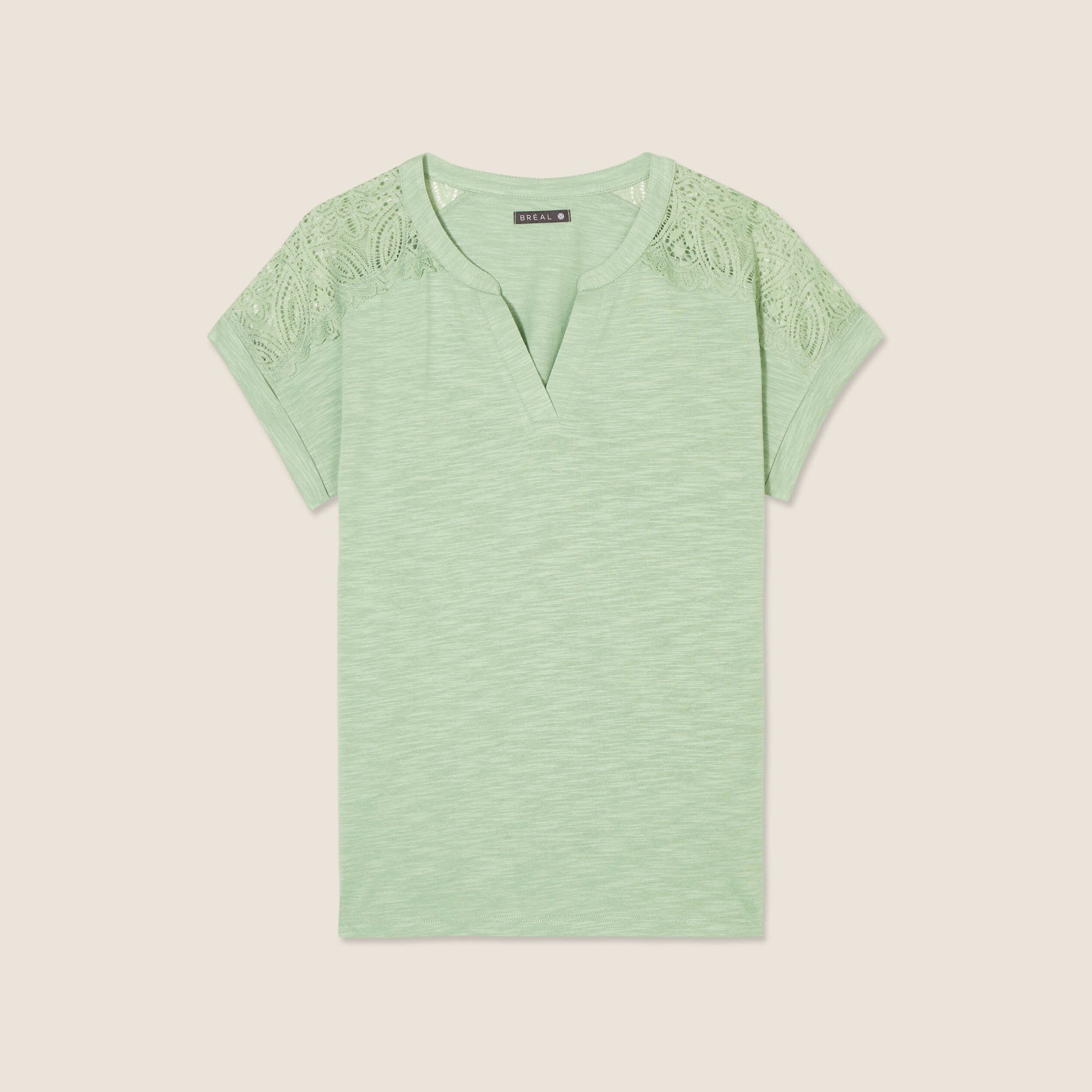 t shirt manches courtes vert olive femme T-shirt manches courtes vert olive femme