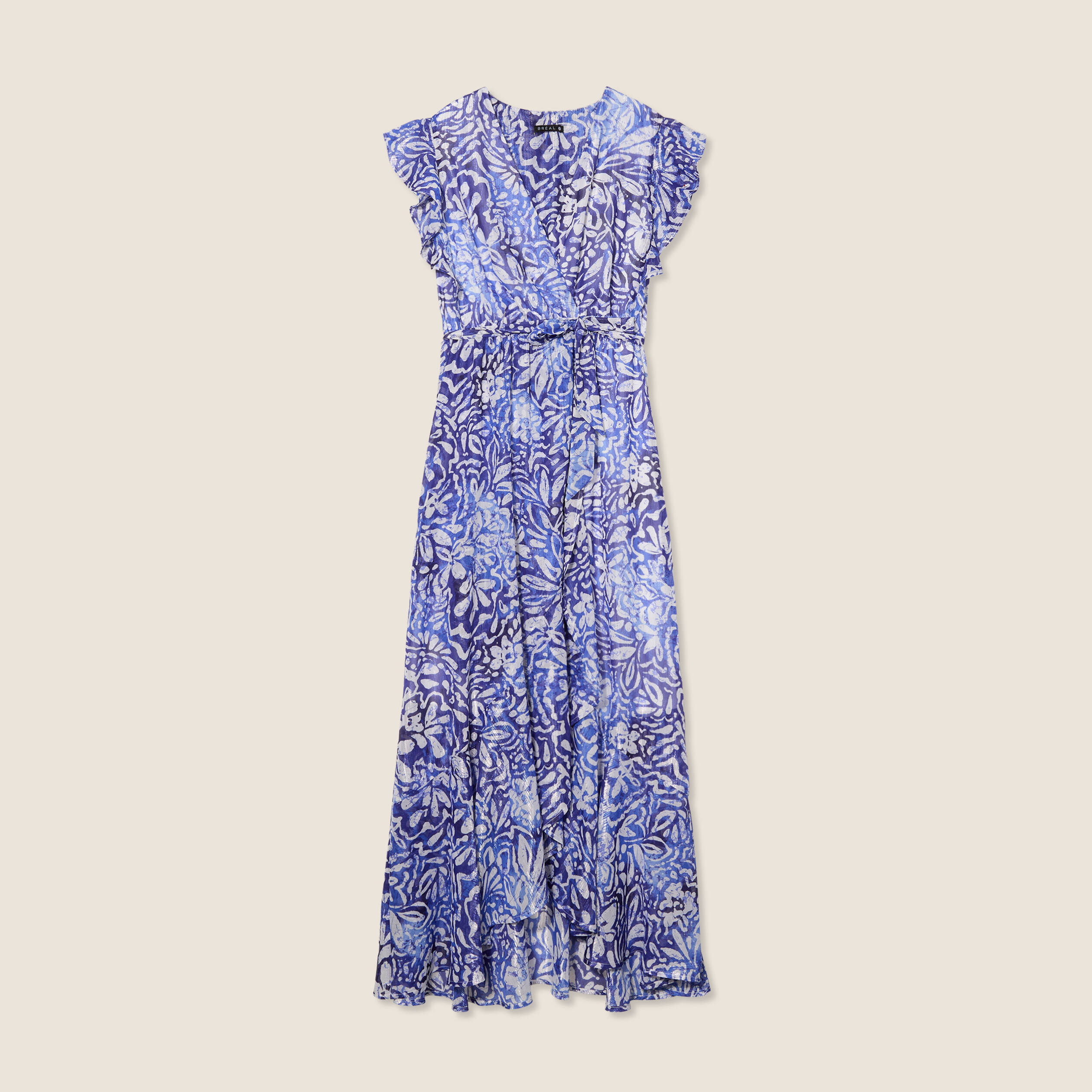 robe longue portefeuille bleu femme Robe longue portefeuille bleu femme