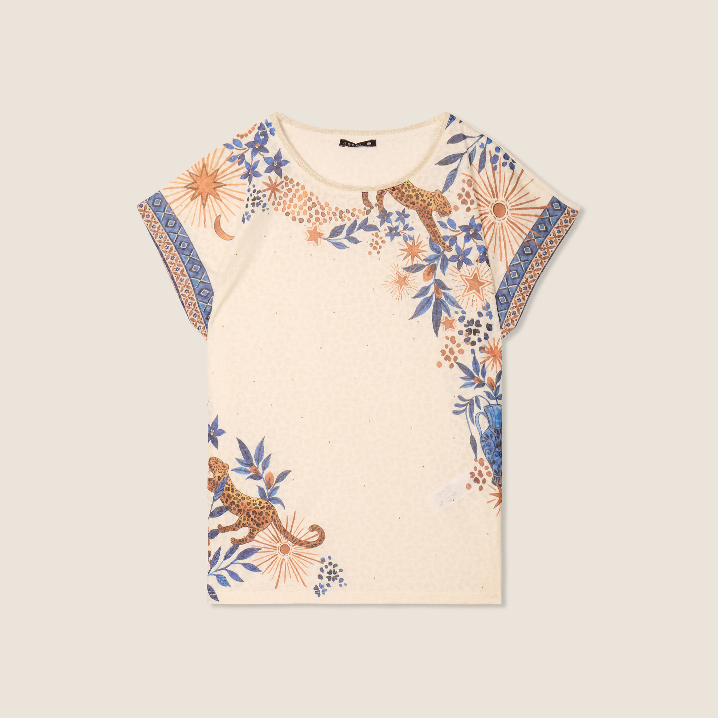 t shirt manches courtes ecru femme T-shirt manches courtes ecru femme