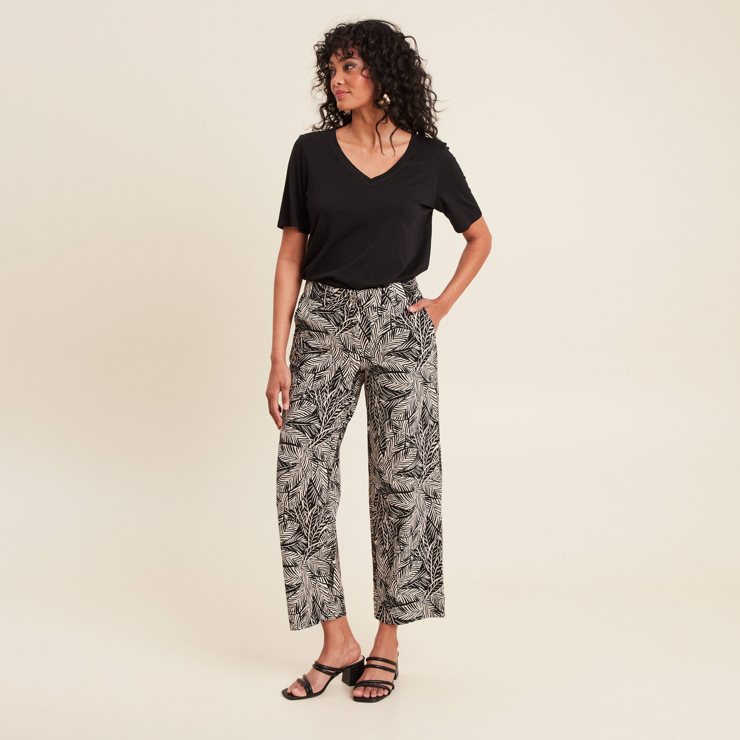 pantalon large 78eme noir femme Pantalon large 7/8ème noir femme
