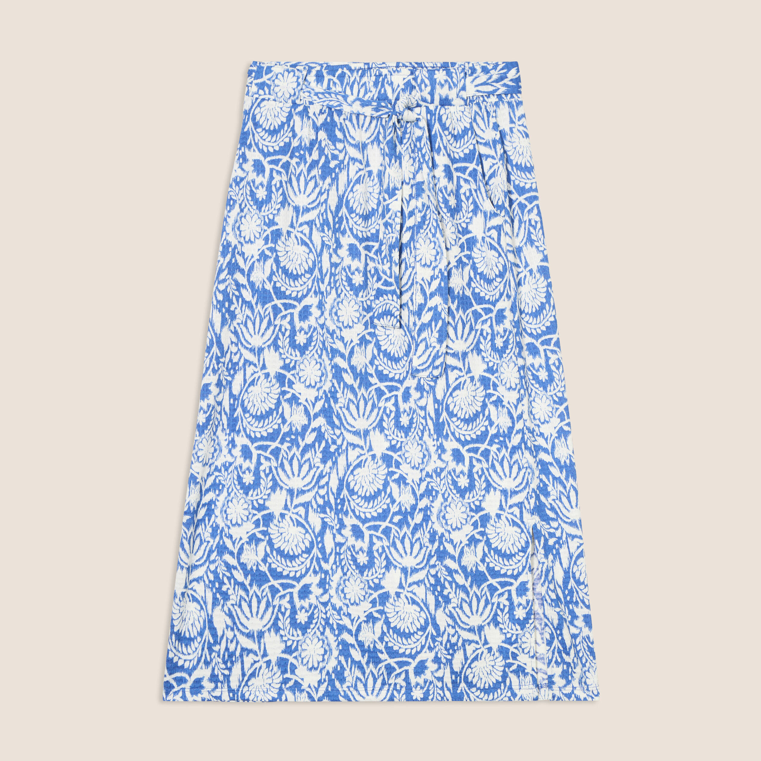 jupe midi droite bleu femme Jupe midi droite bleu femme