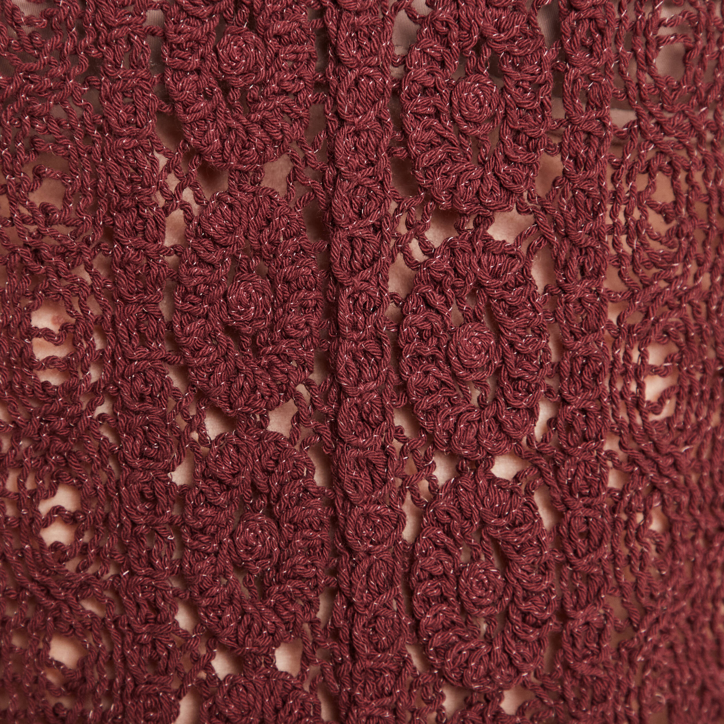 debardeur macrame bordeaux femme Débardeur macramé bordeaux femme