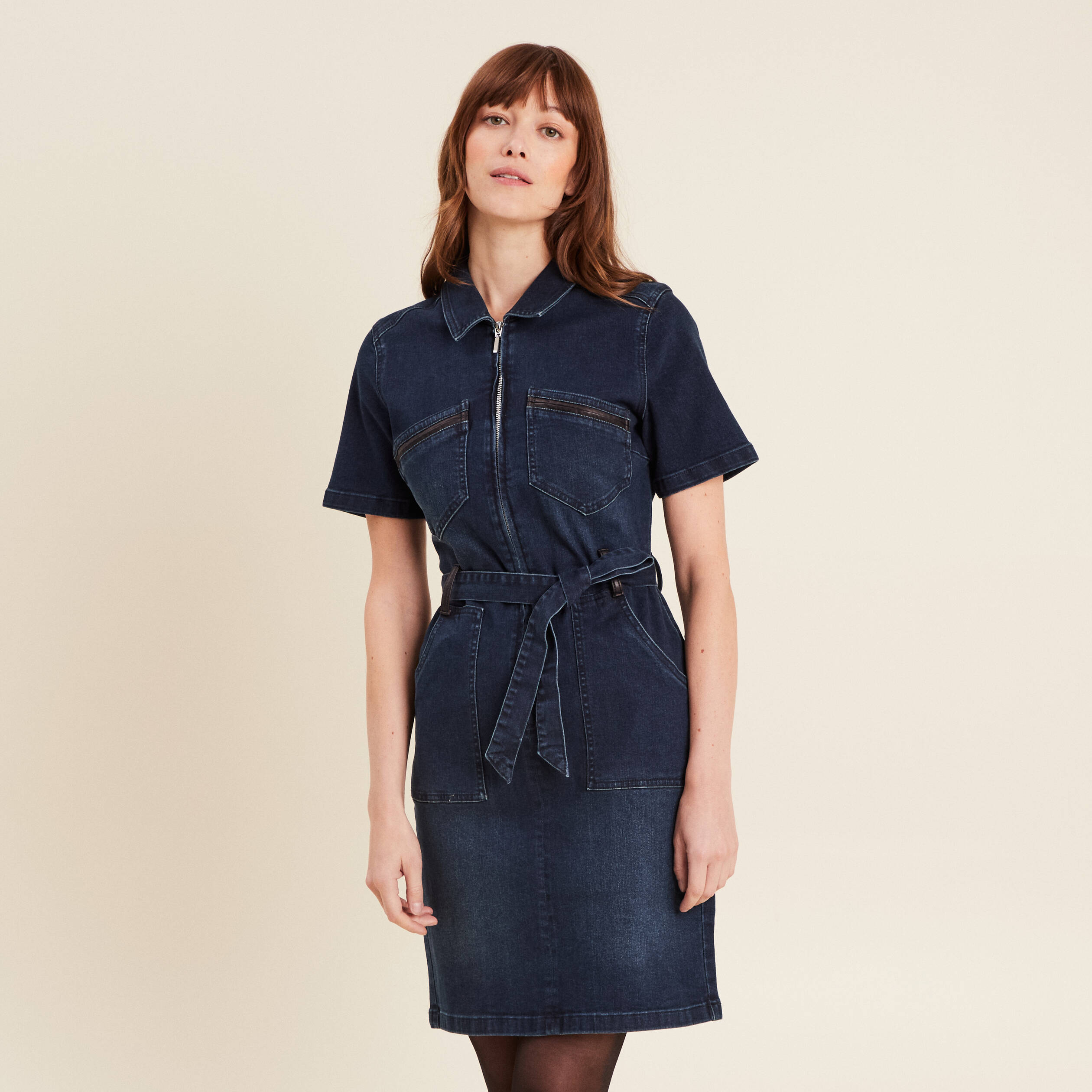 robe ajustee en jean denim brut femme Robe ajustée en jean denim brut femme