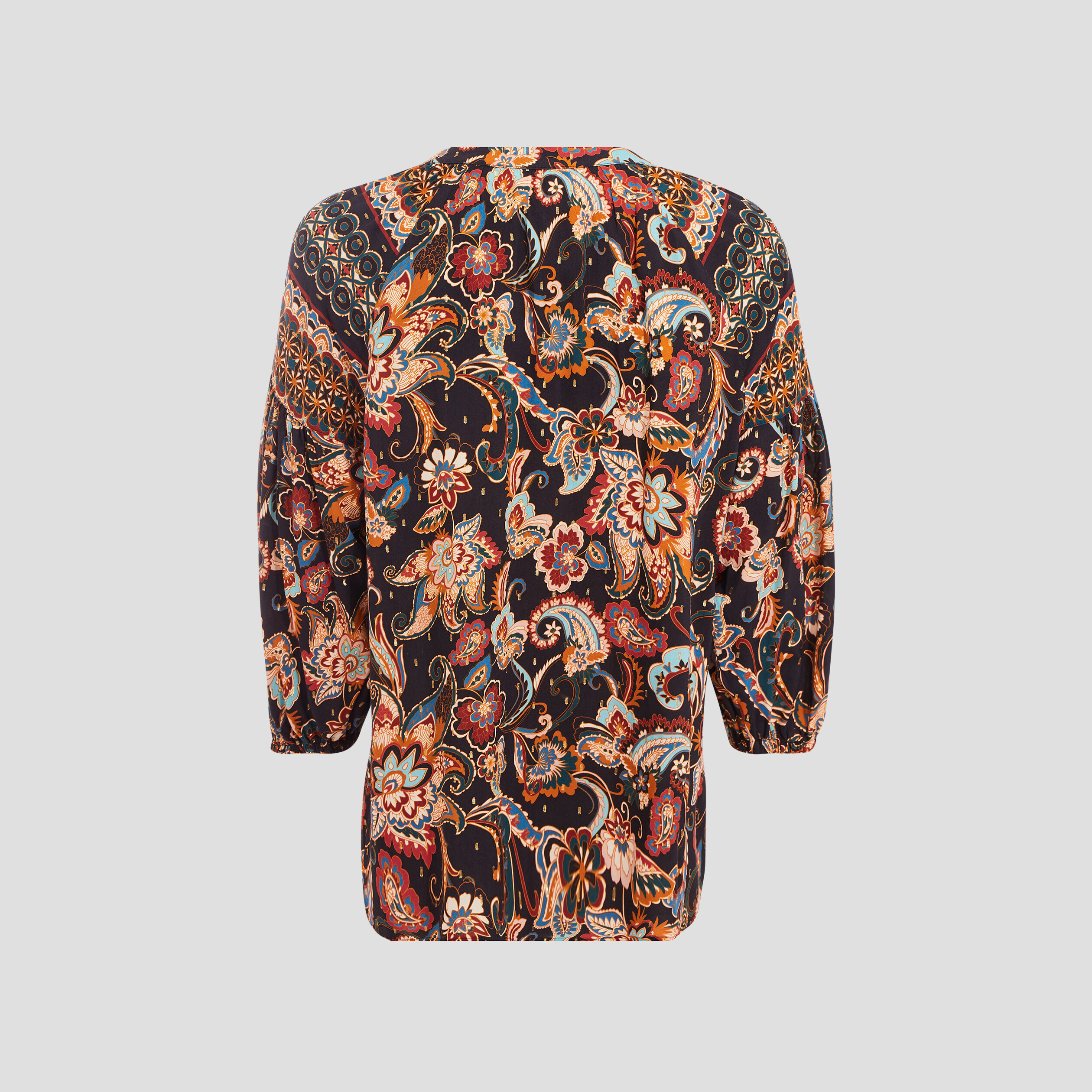 blouse manches 34 bleu fonce femme Blouse manches 3/4 bleu foncé femme