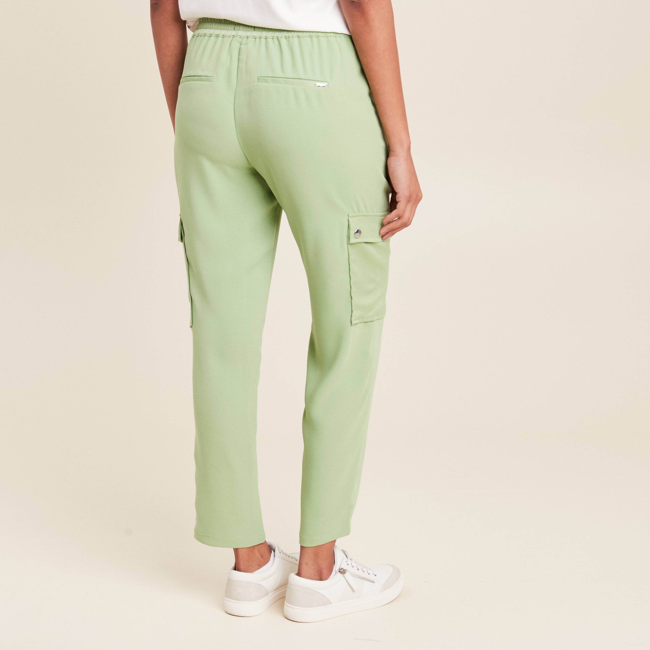 pantalon cargo vert emeraude femme Pantalon cargo vert émeraude femme