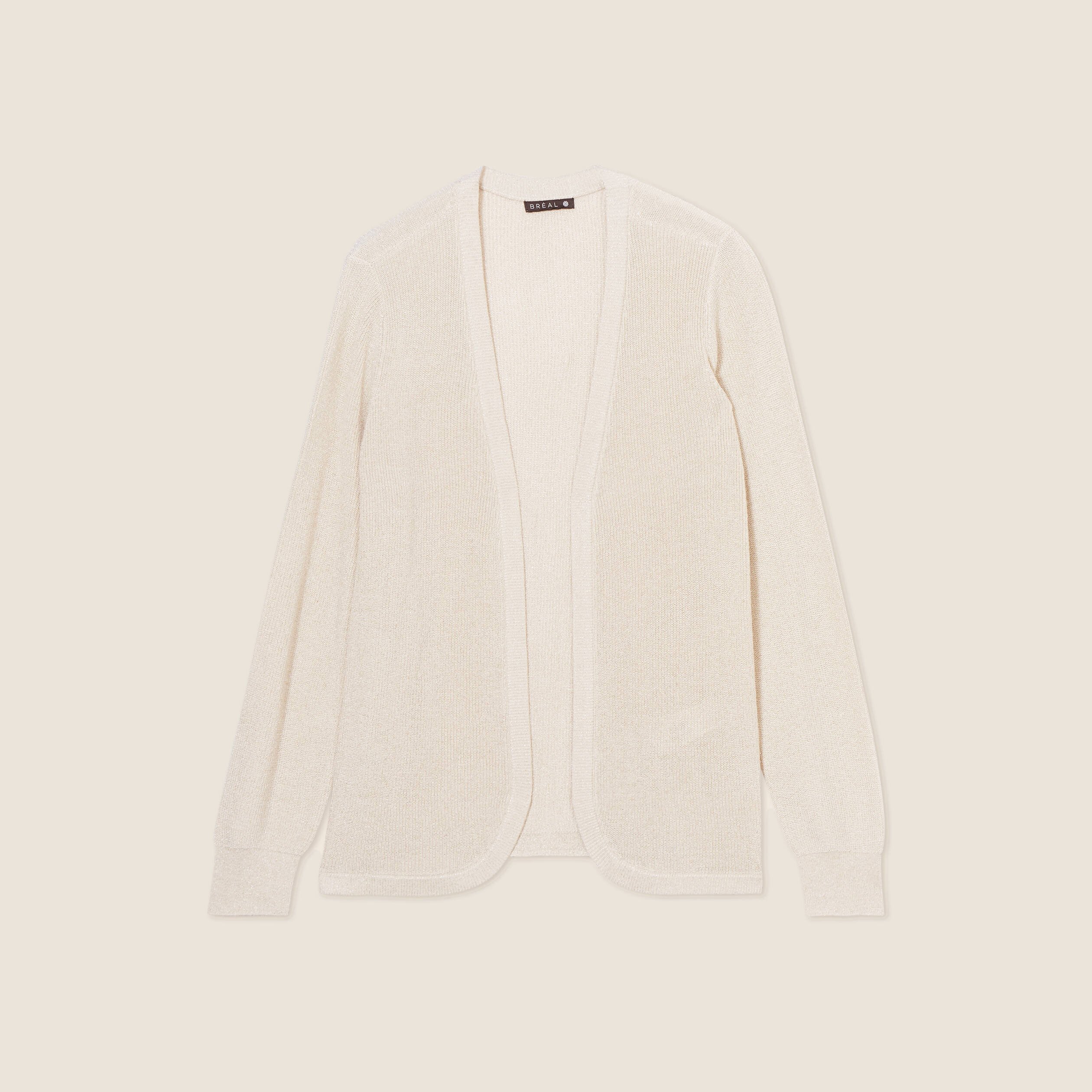 gilet manches longues couleur or femme Gilet manches longues couleur or femme