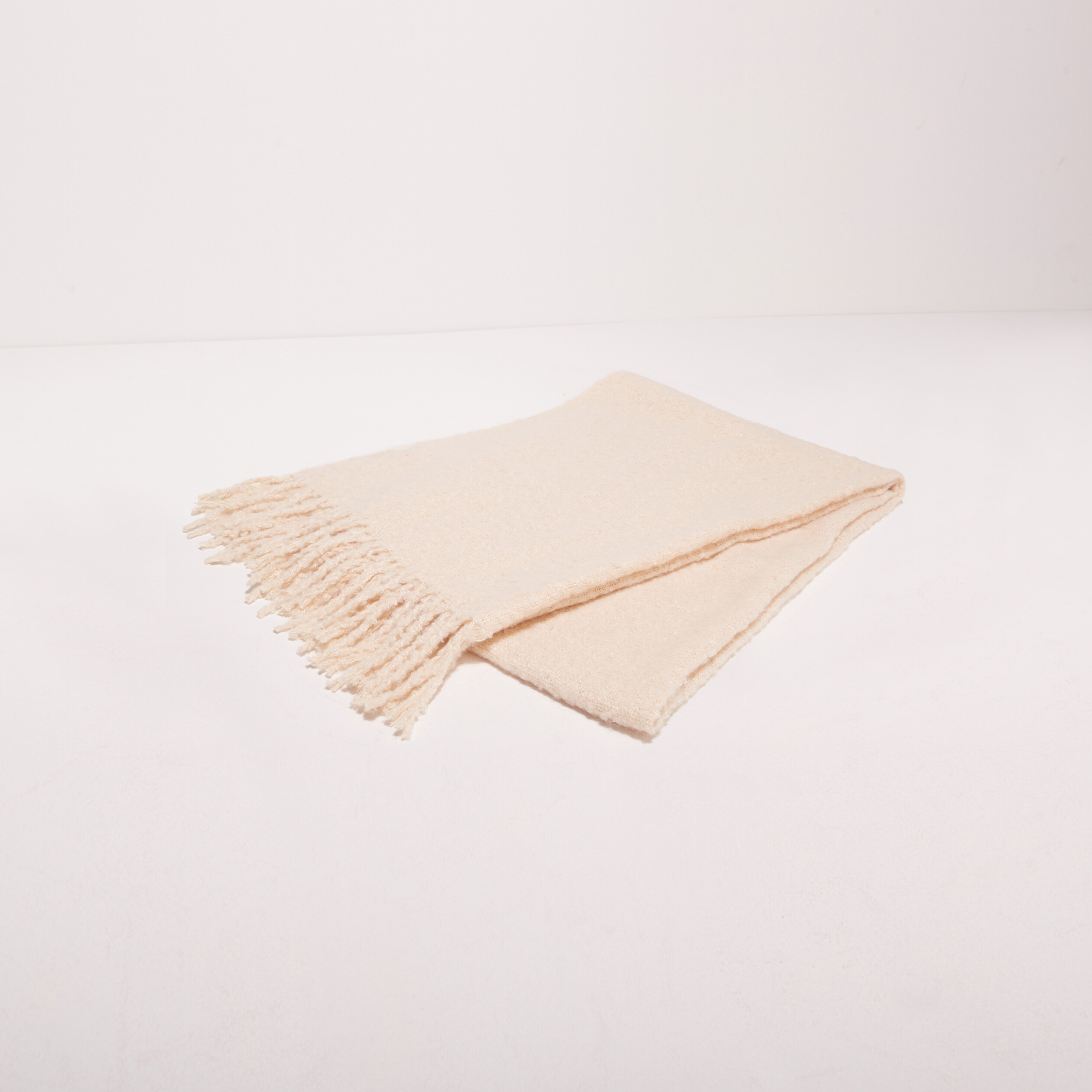 echarpe a franges creme femme Écharpe à franges creme femme