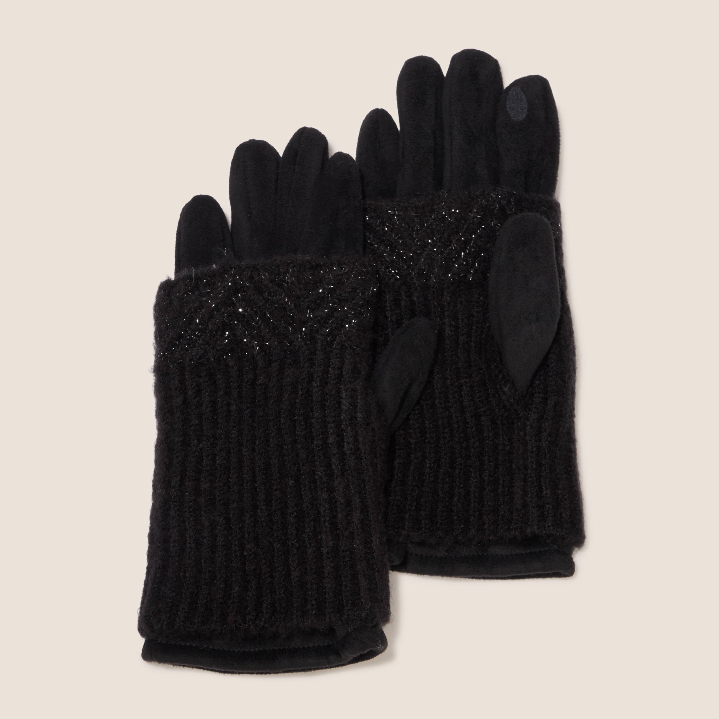 Gants 3 en 1 noir femme