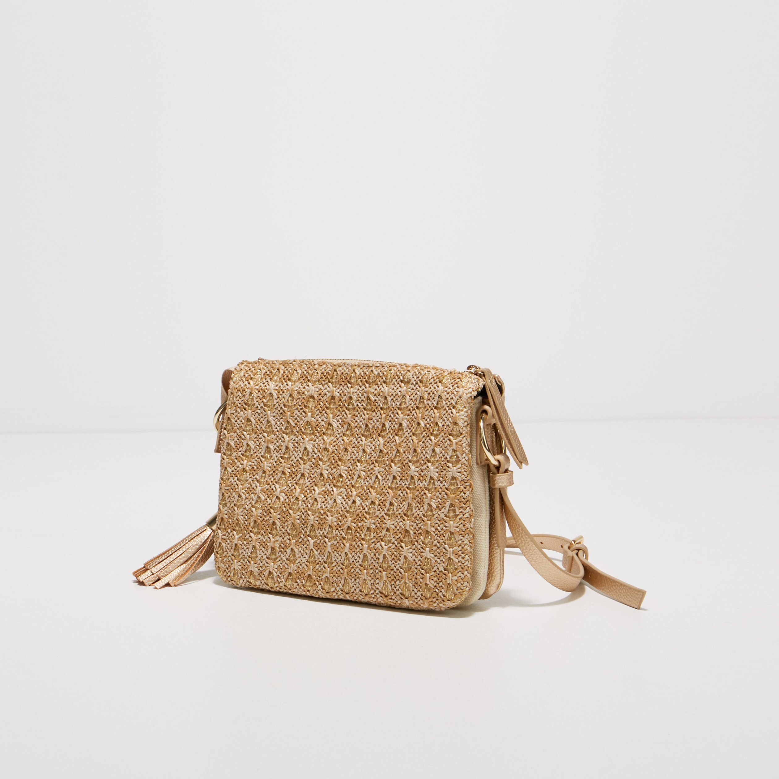 sac pochette tresse ecru femme Sac pochette tressé ecru femme