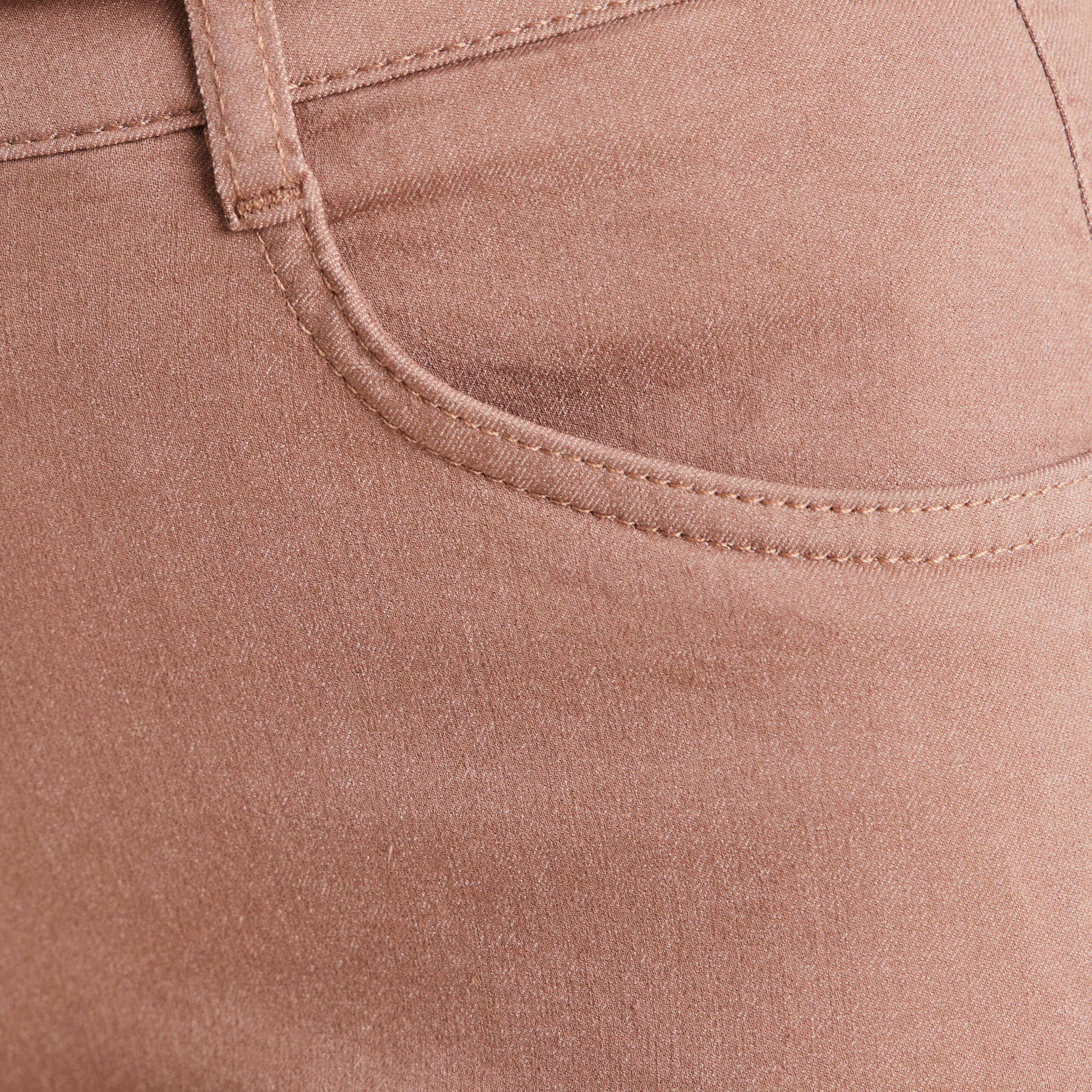 Pantalon magique Le L&eacute;ger coupe barrel taupe femme