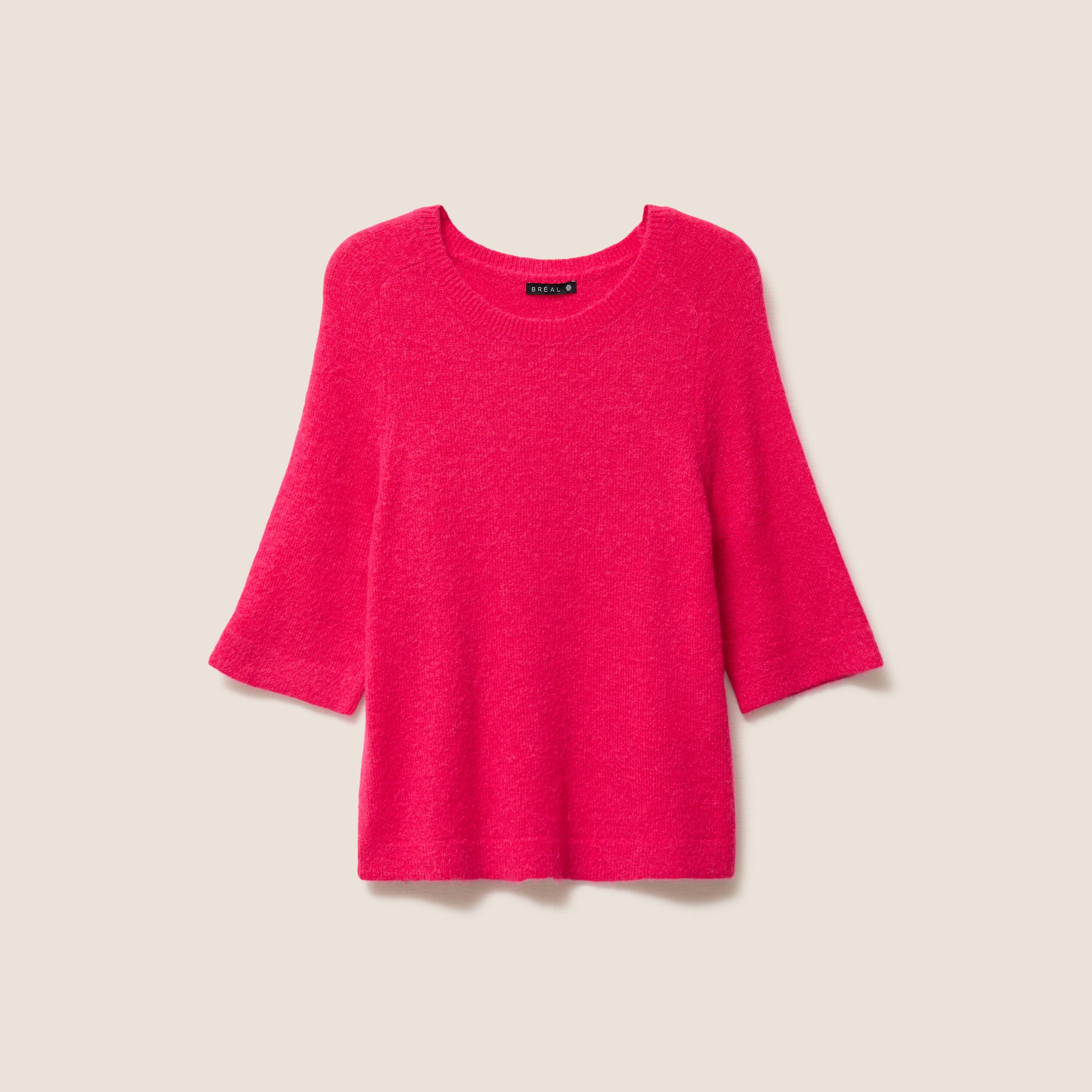 Pull col bateau rose femme