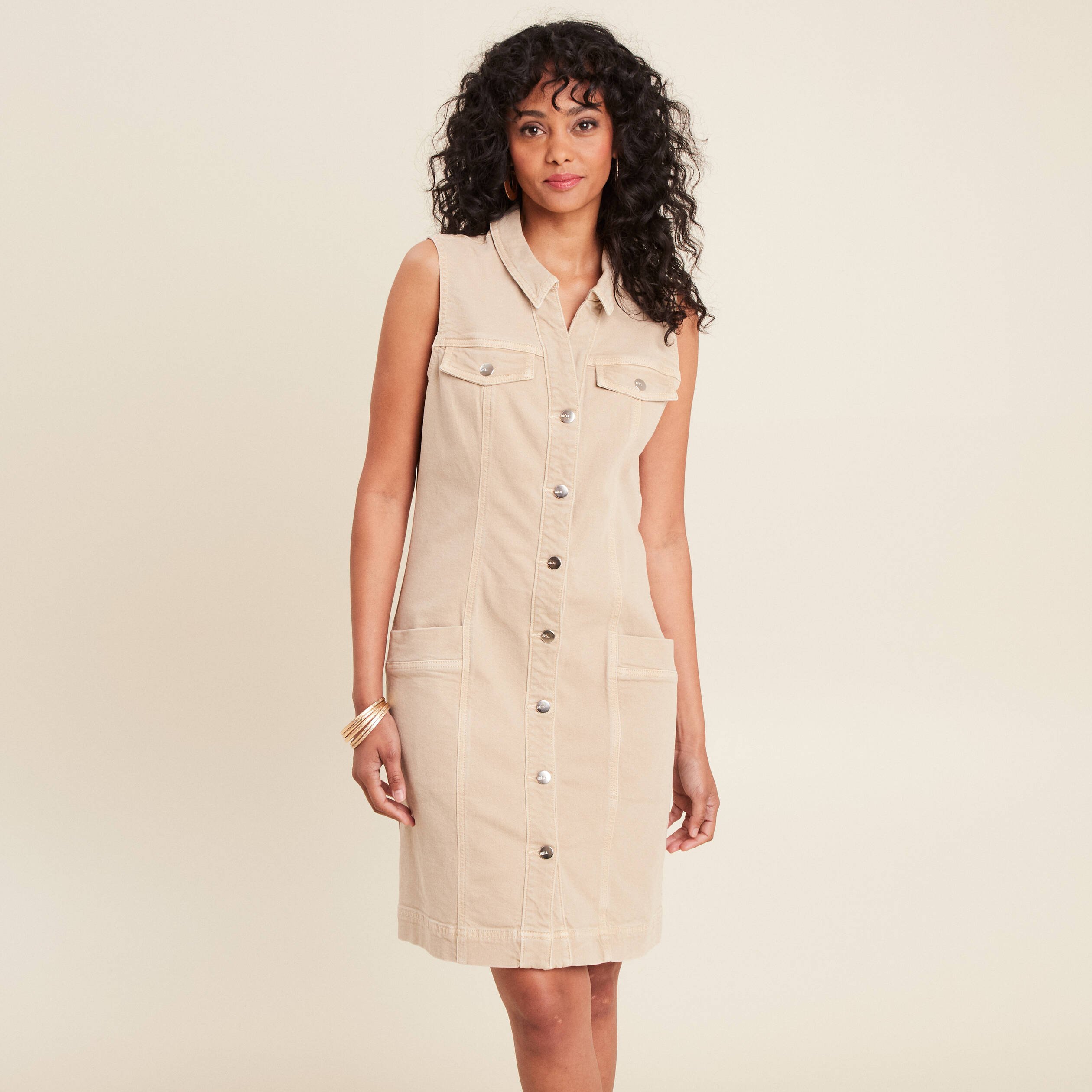 robe droite en jean denim beige femme Robe droite en jean denim beige femme