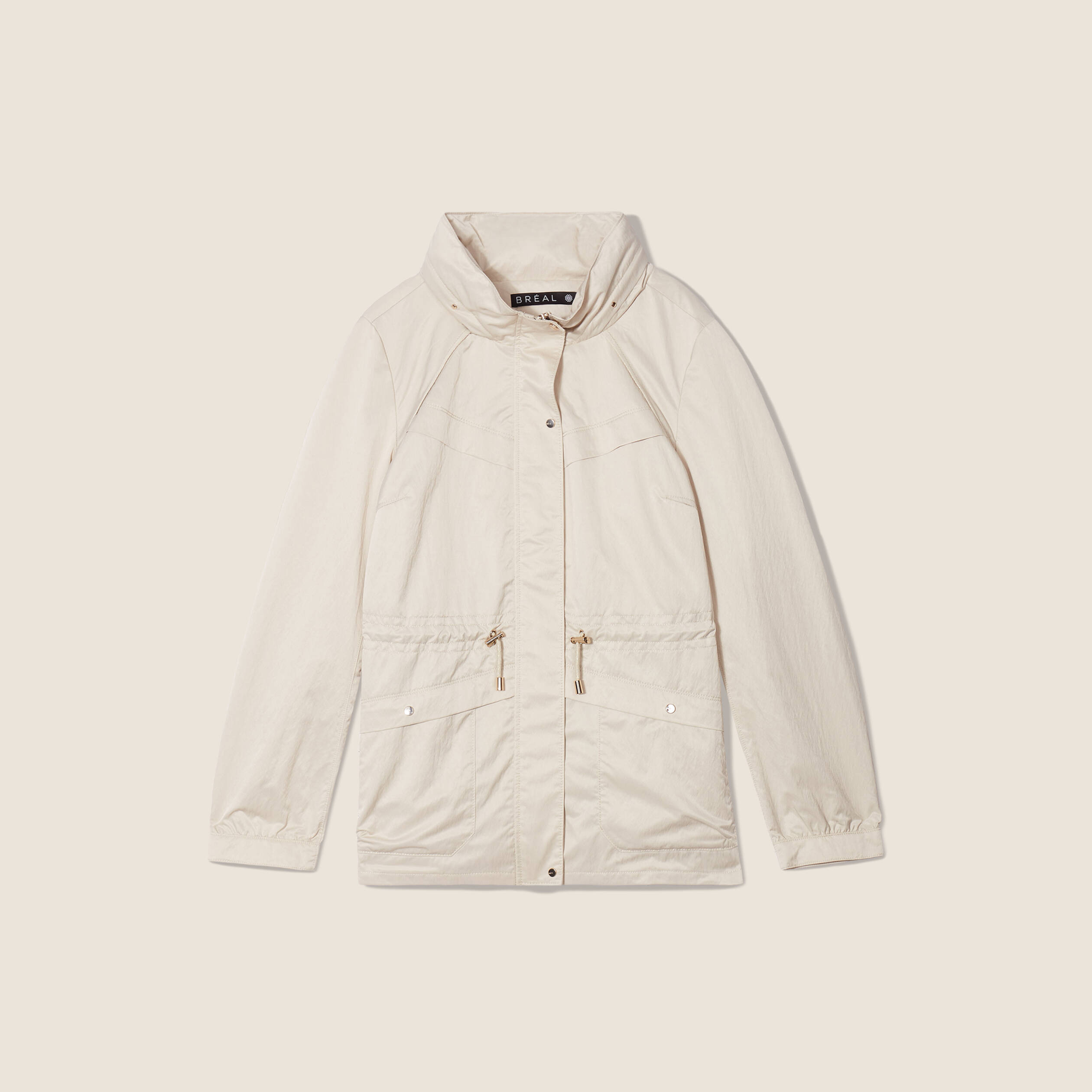 parka deperlante cintree lien a coulisse sable femme Parka déperlante cintrée lien à coulisse sable femme