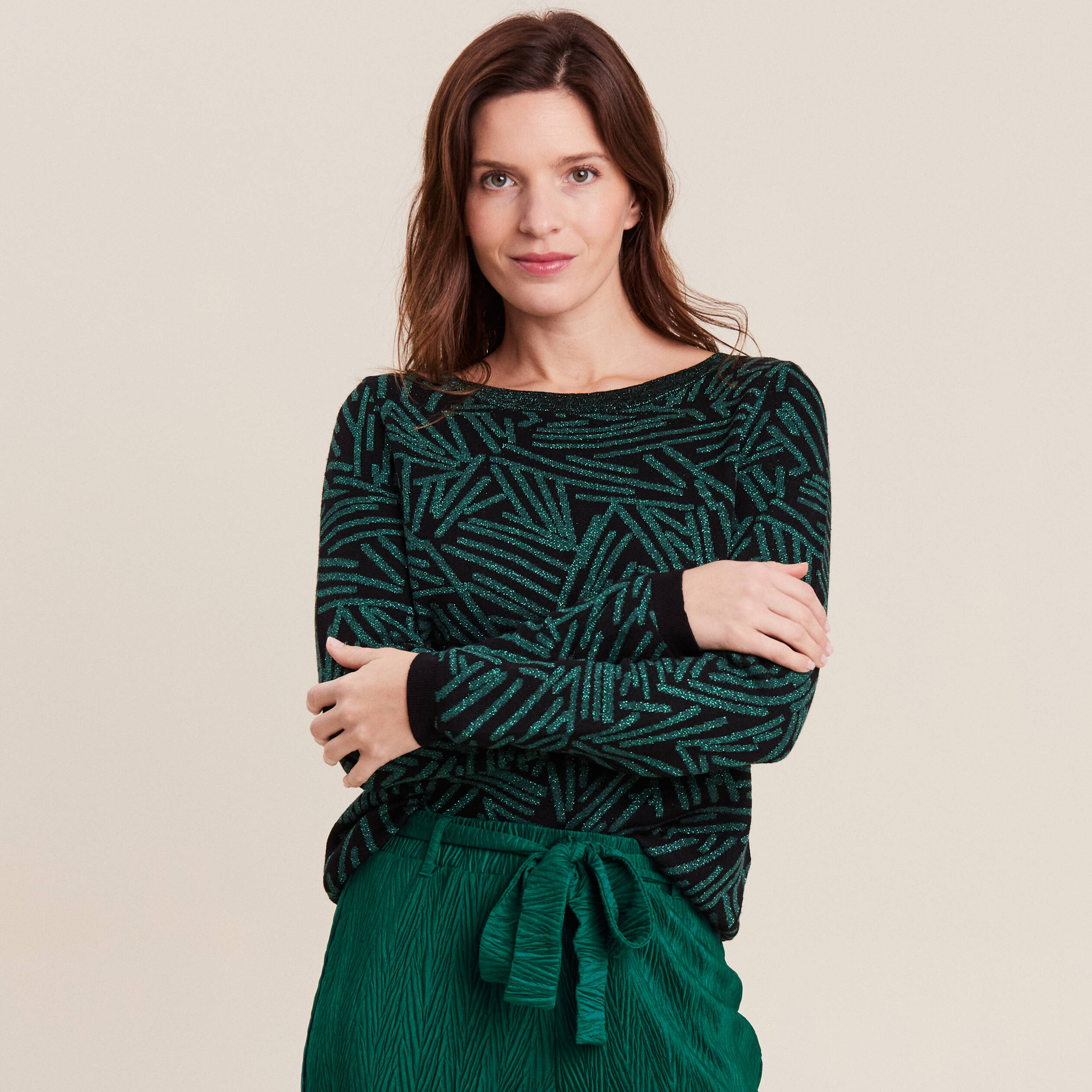 Pull manches longues bleu ciel femme