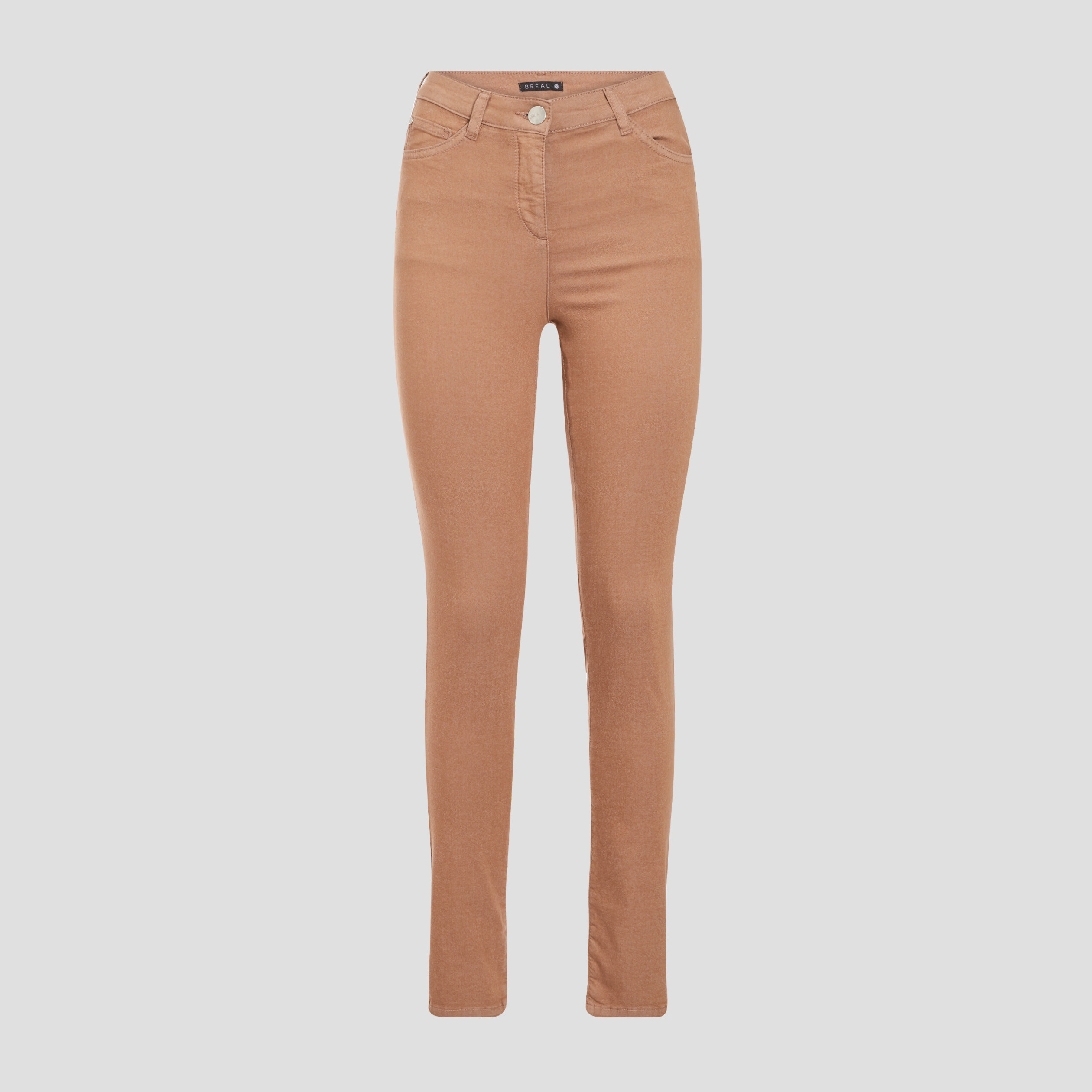 pantalon leger taille standard long marron femme Pantalon léger taille standard long marron femme