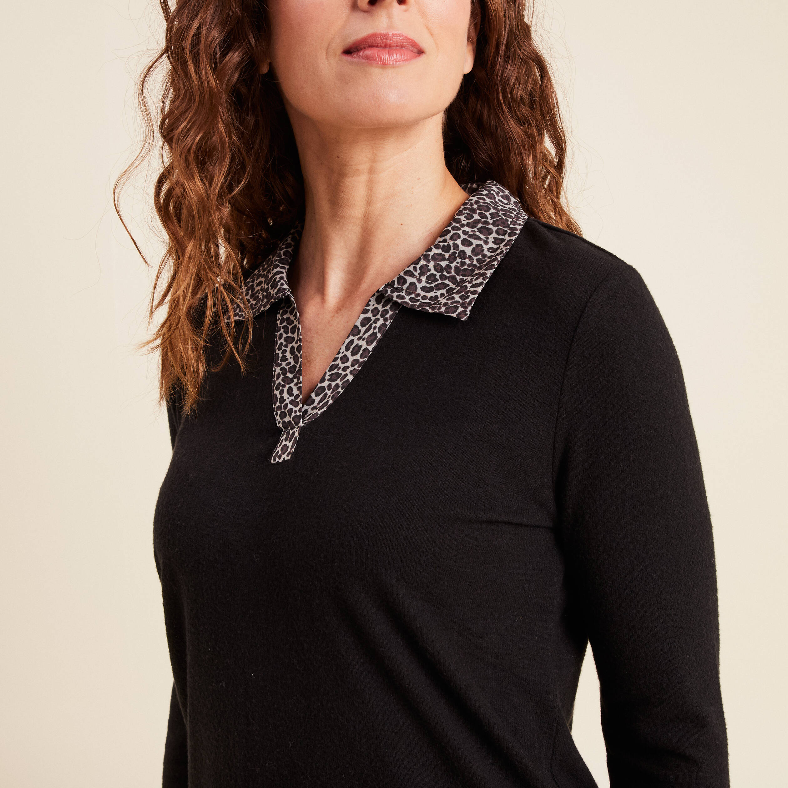 t shirt manches longues noir femme T-shirt manches longues noir femme