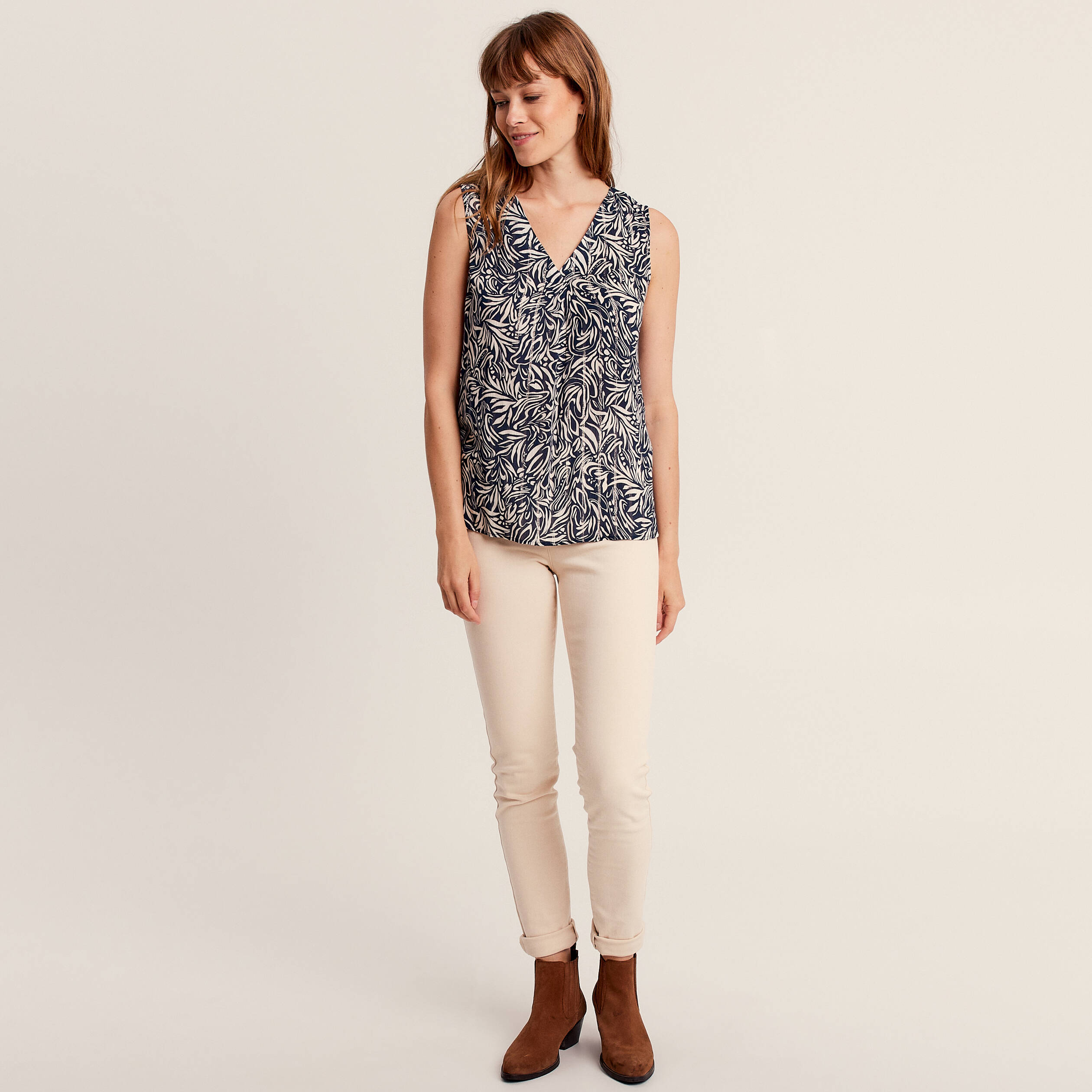 blouse sans manches bleu femme Blouse sans manches bleu femme
