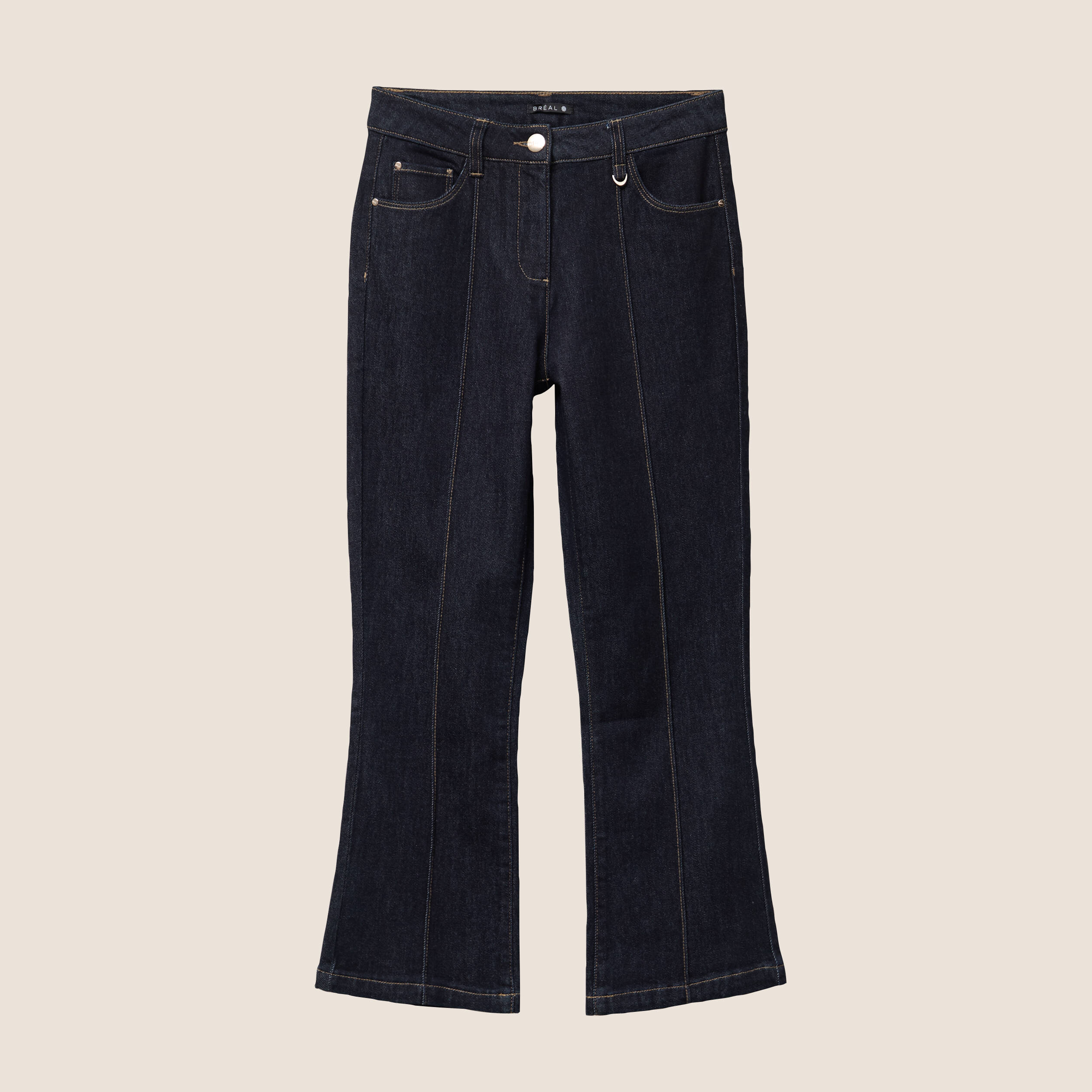 pantalon bootcut 78eme taille haute denim brut femme pantalon bootcut 7/8ème taille haute denim brut femme