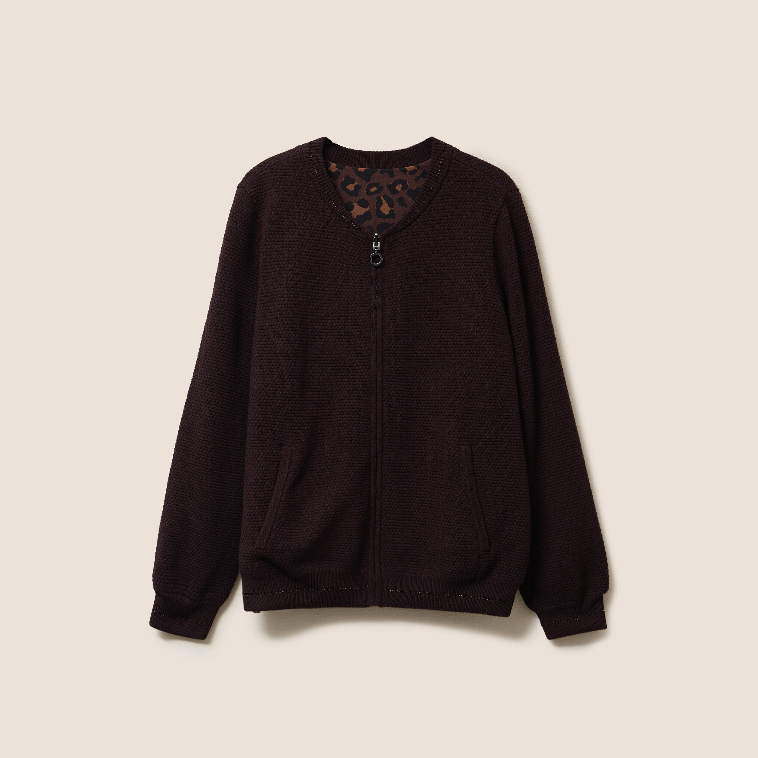 Gilet réversible manches longues marron femme Vibs