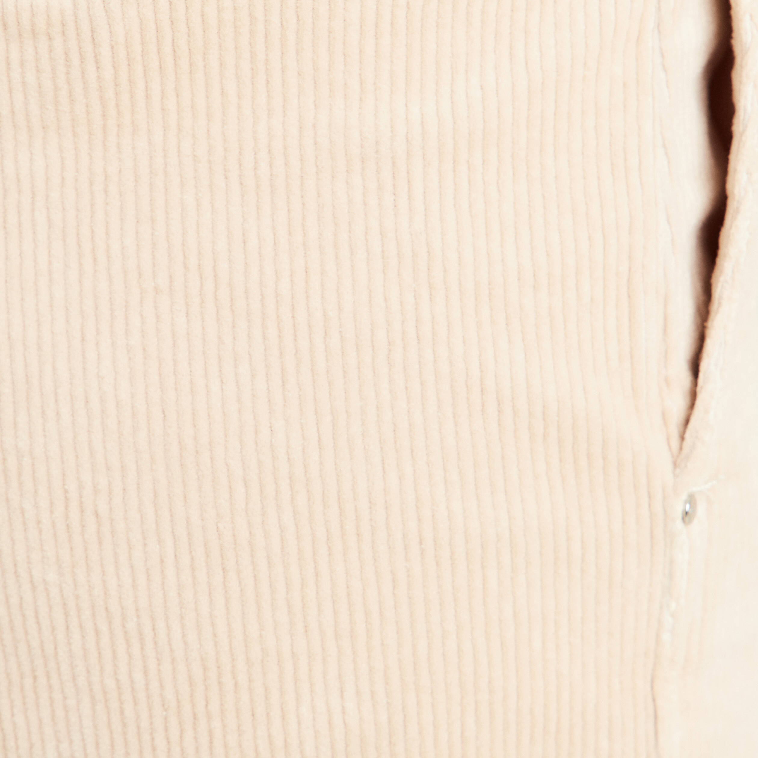 Pantalon barrel 7/8&egrave;me en velours sable femme