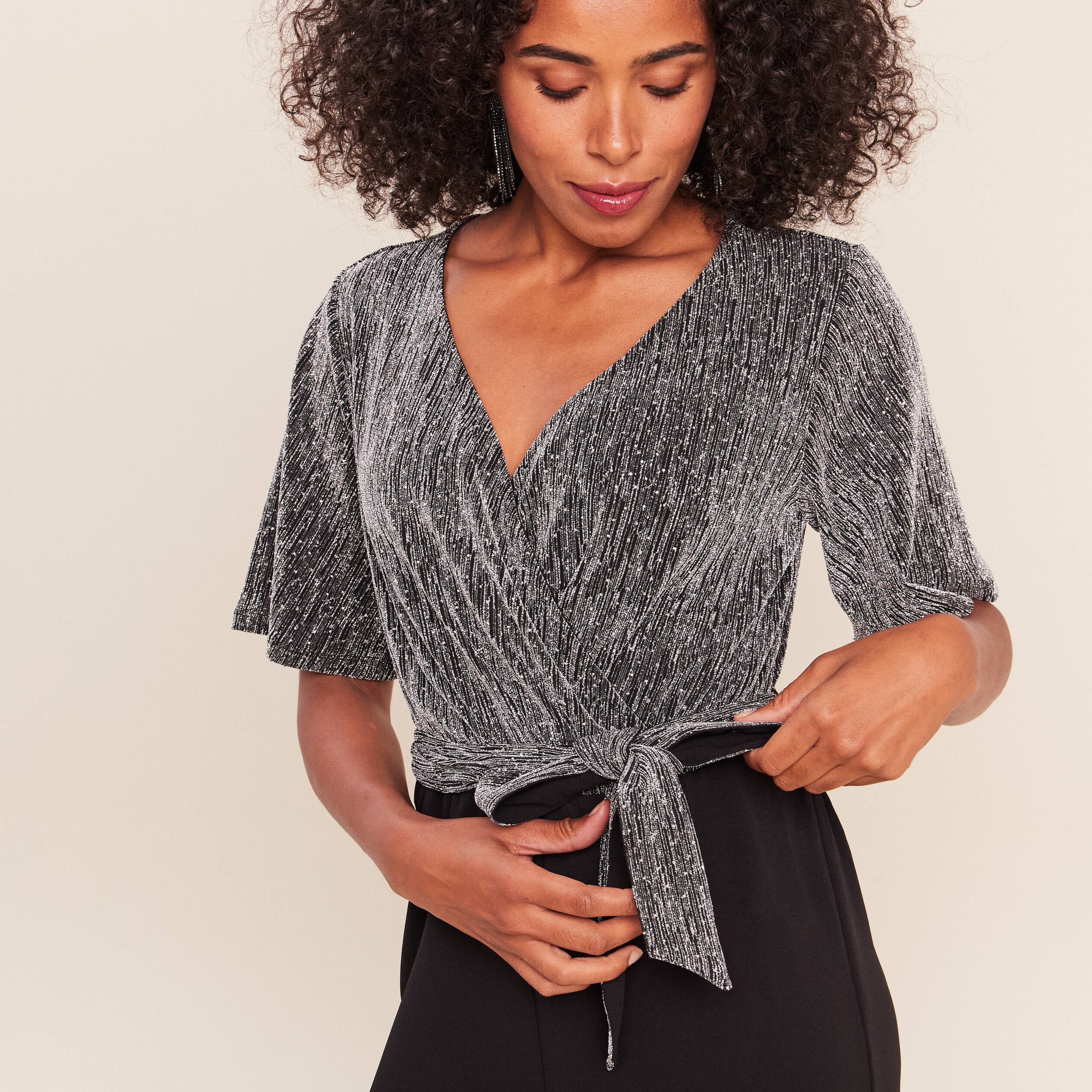 Combinaison gris argent femme