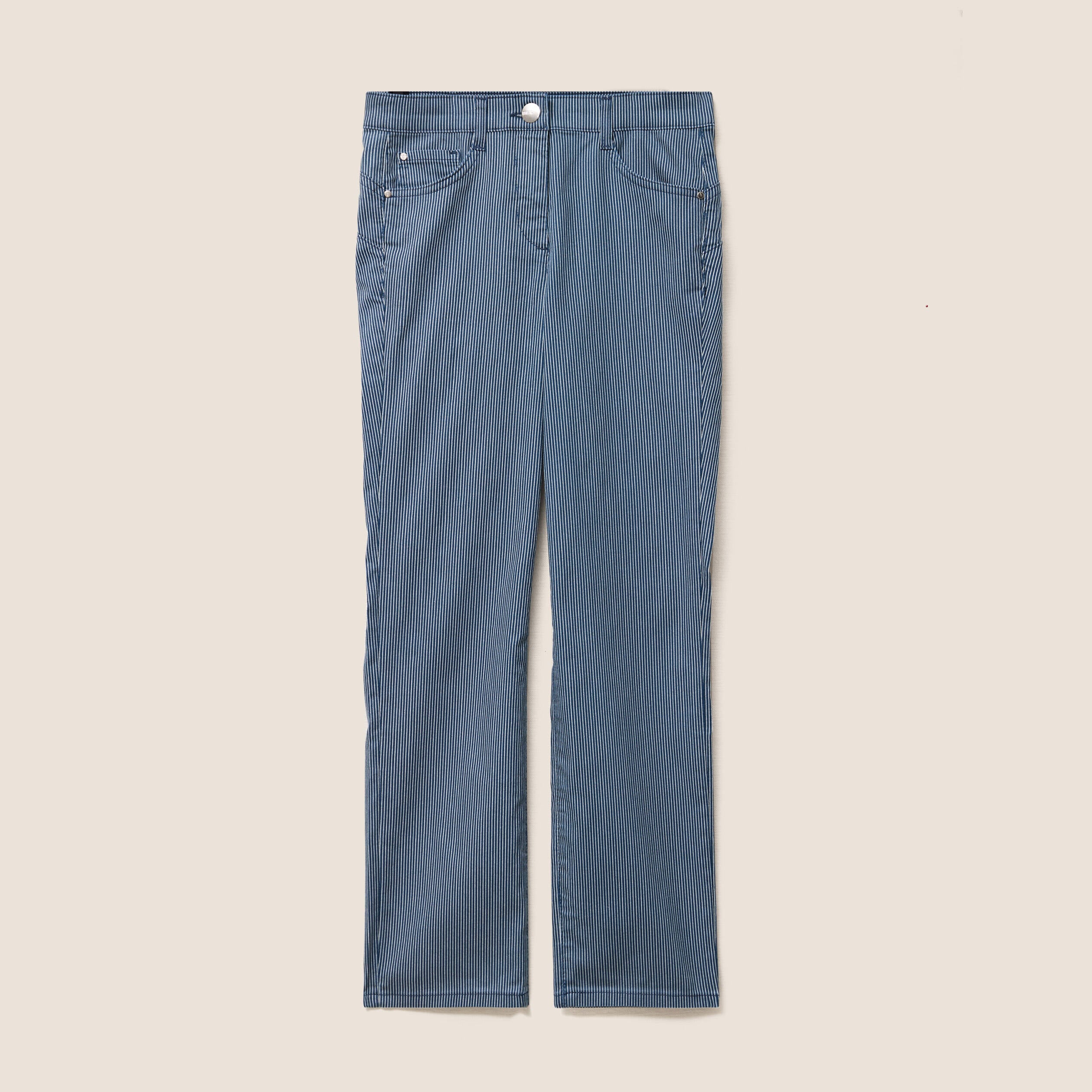 Pantalon magique Le L&eacute;ger coupe droite bleu marine femme