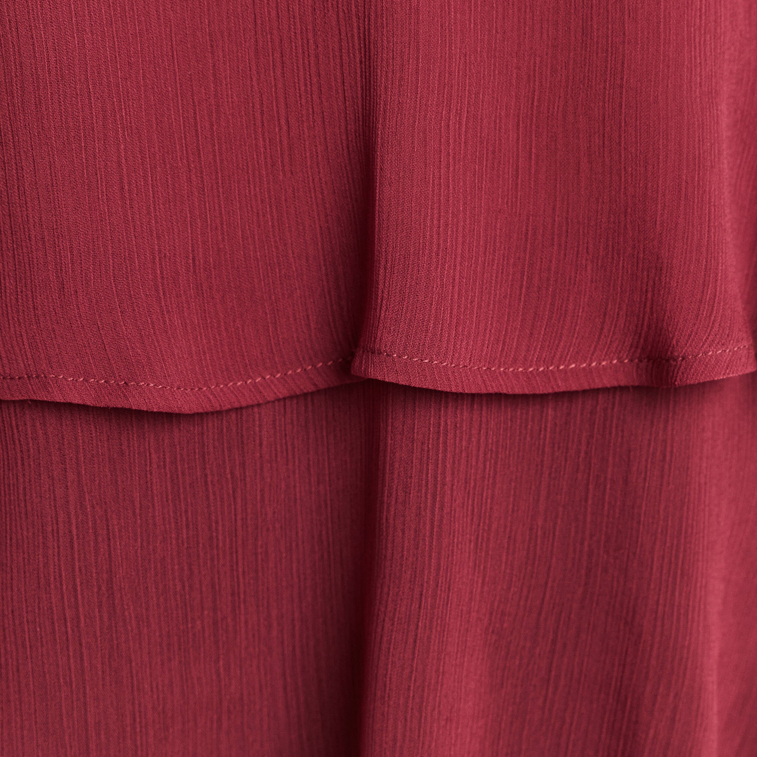 Blouse ample en voile manches longues prune femme