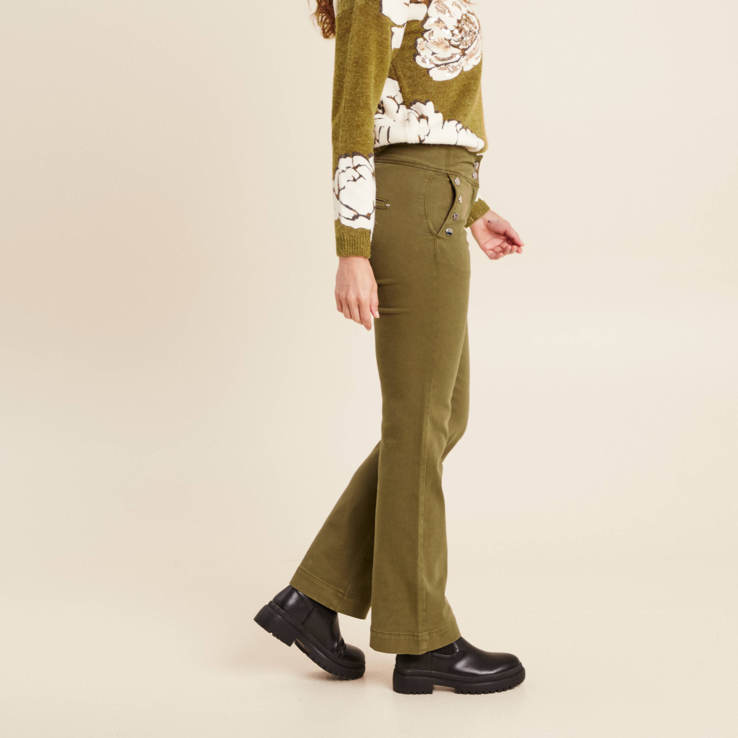 Pantalon Bootcut Dickies Vert Chasseur - Taille 3XL Femme - Neuf Avec étiquettes
