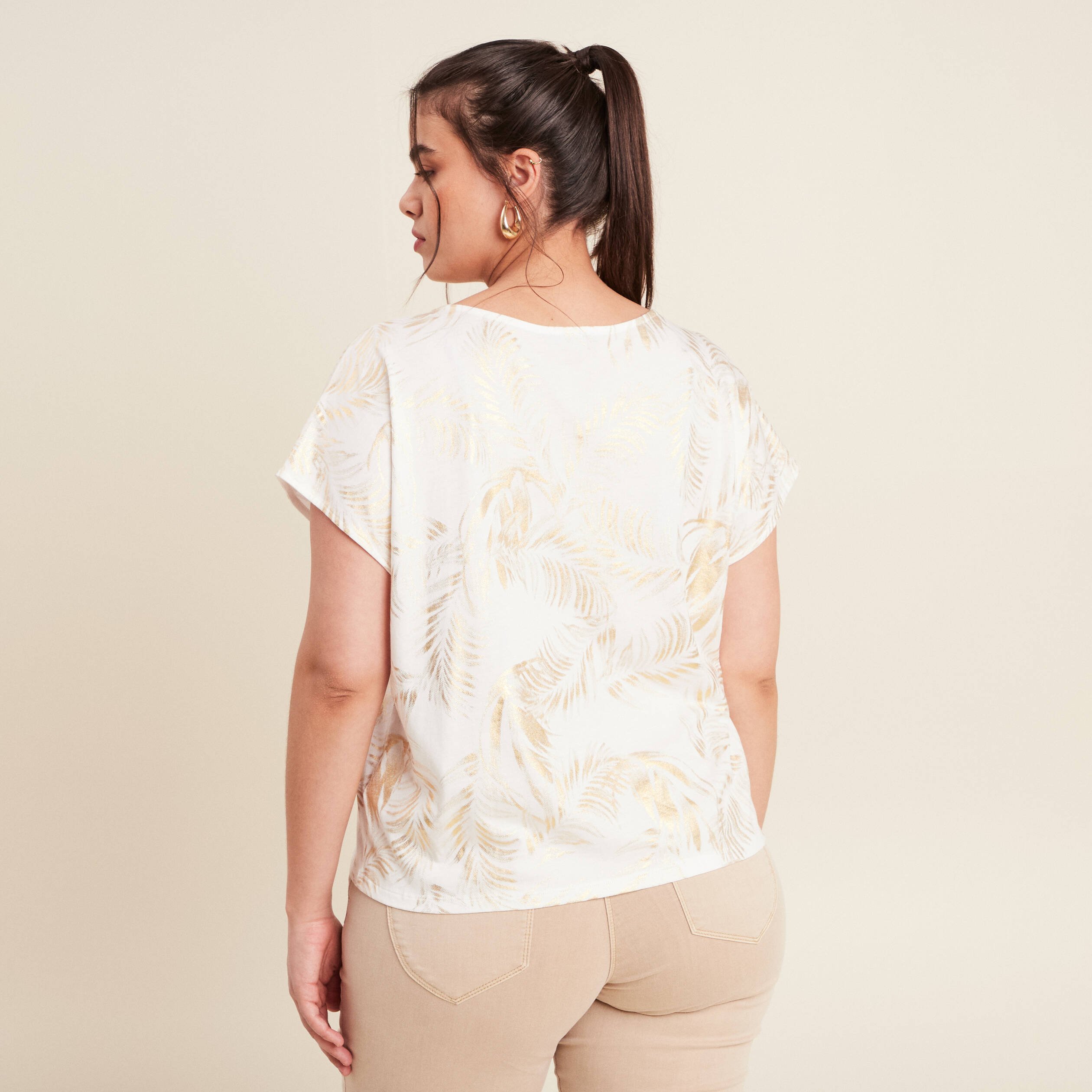 t shirt manches courtes blanc femme T-shirt manches courtes blanc femme