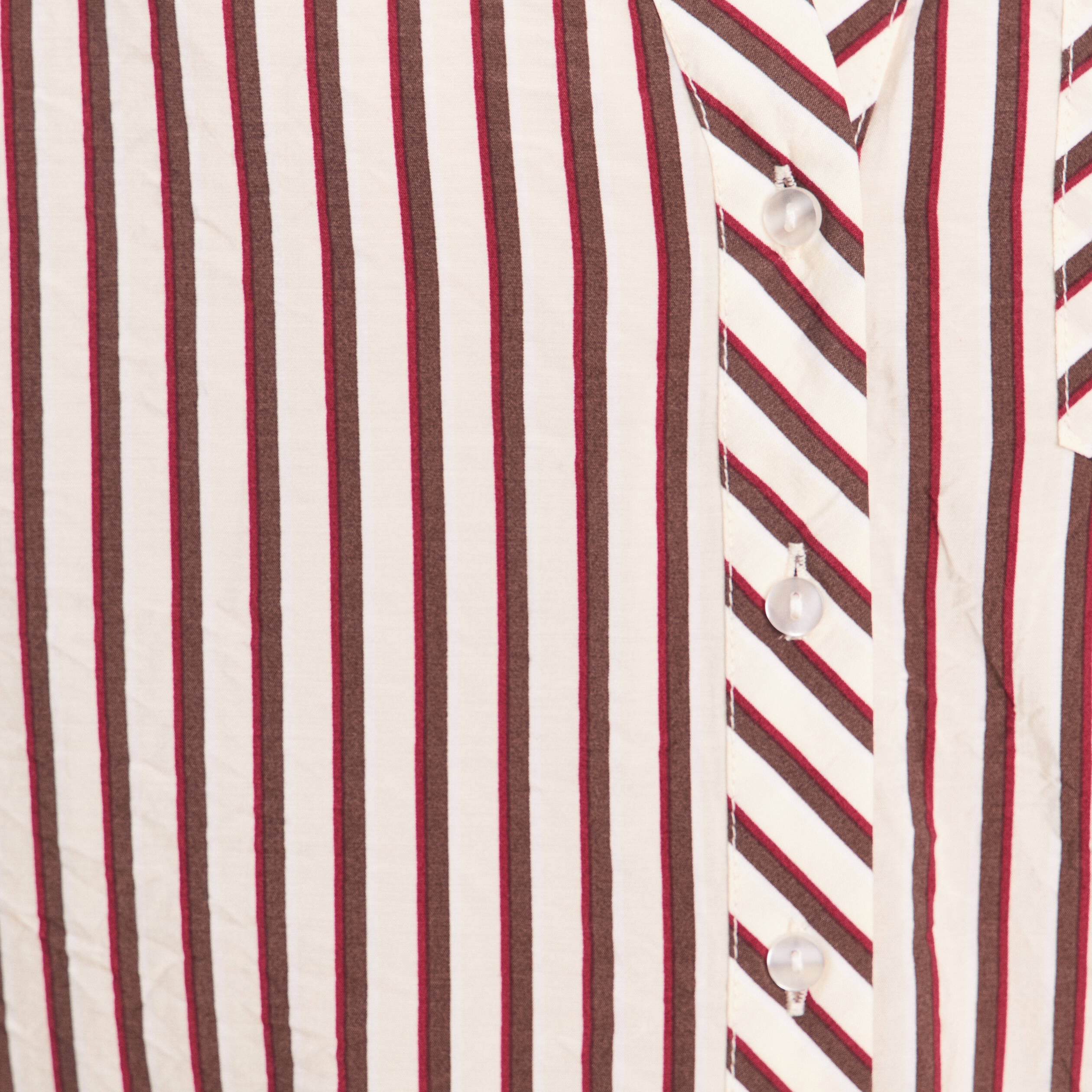 Chemise ample manches 3/4 marron femme