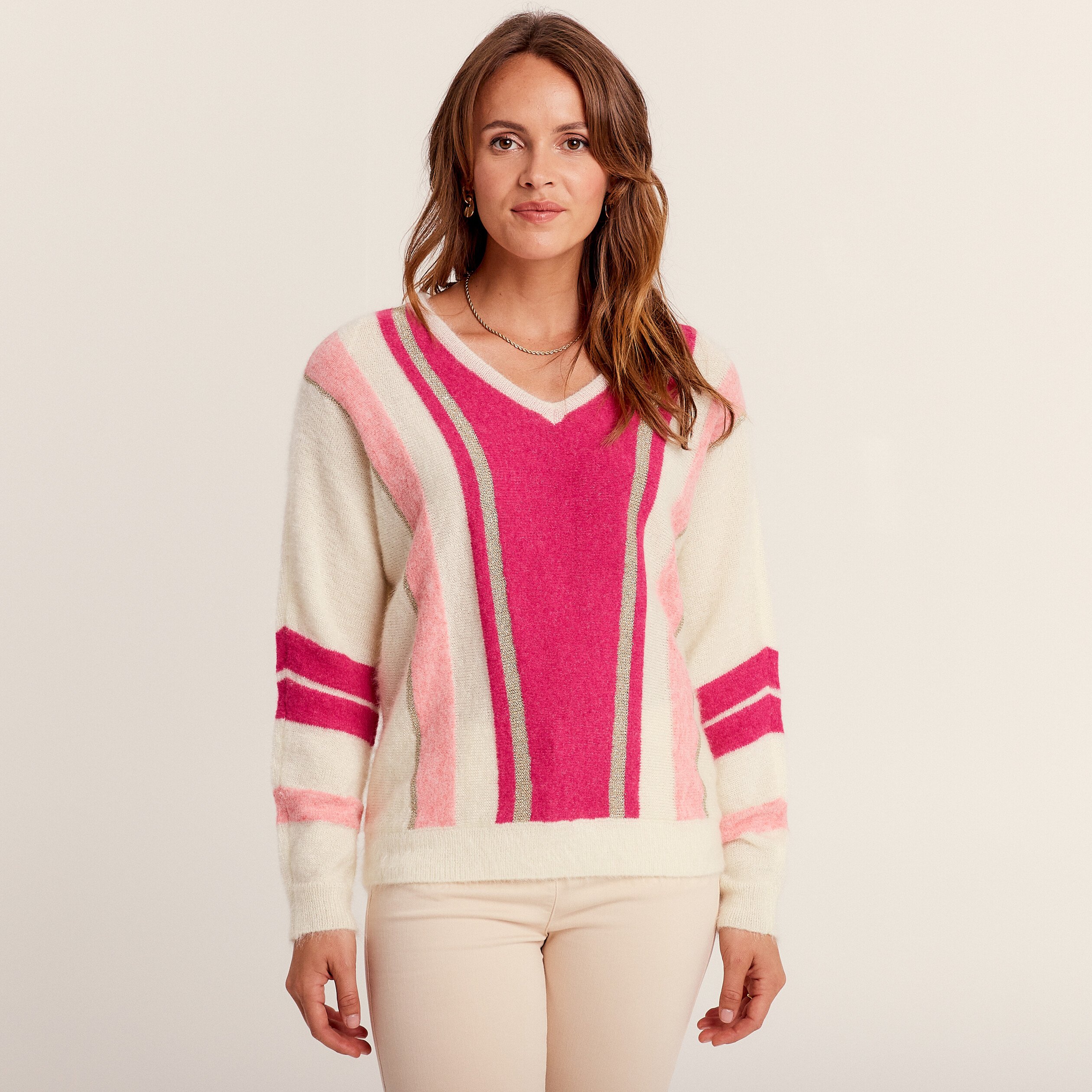 pull fushia femme