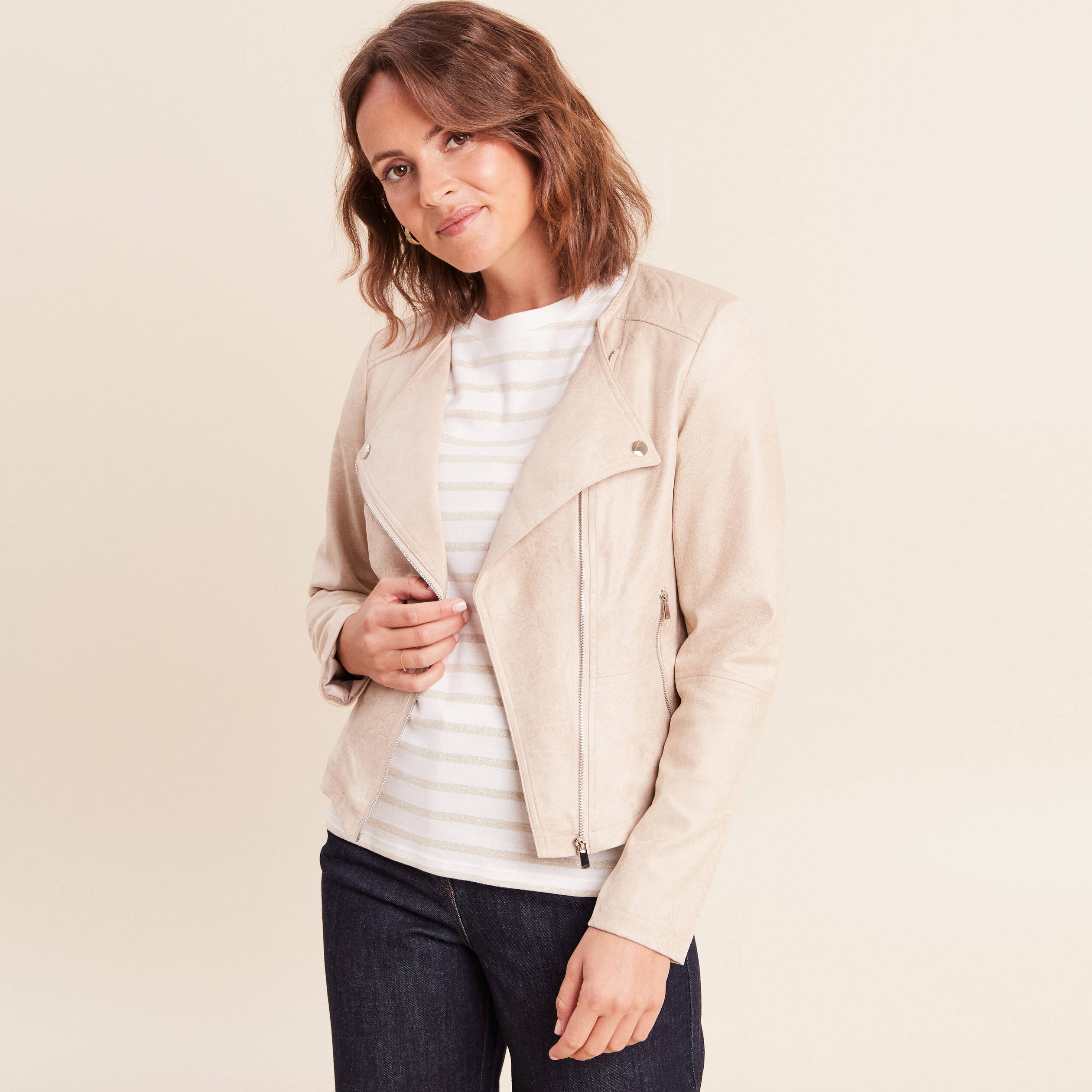 Veste Luxe Faith Connexion Femme - Taille S, Beige, Neuve Avec étiquettes
