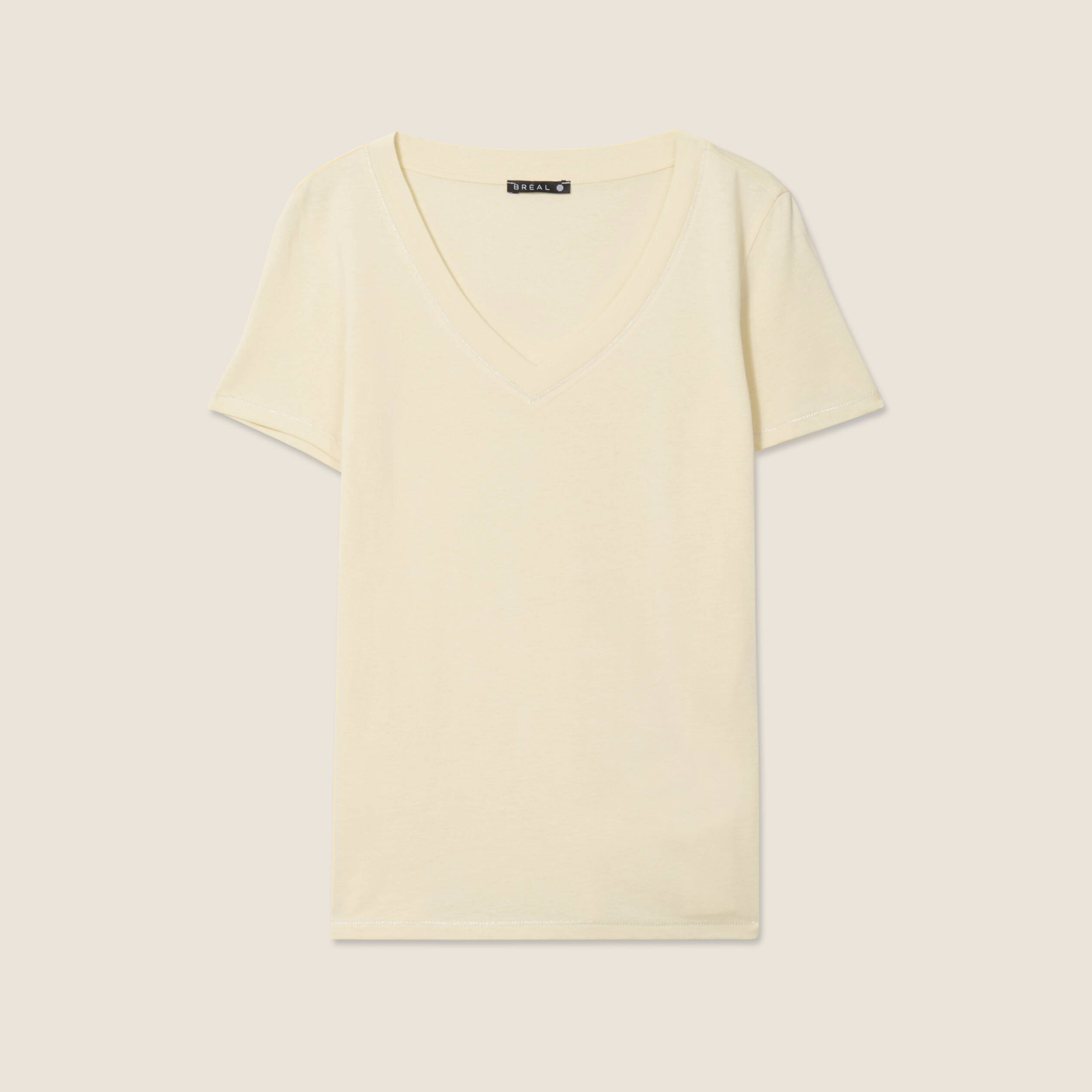 t shirt manches courtes jaune clair femme T-shirt manches courtes jaune clair femme