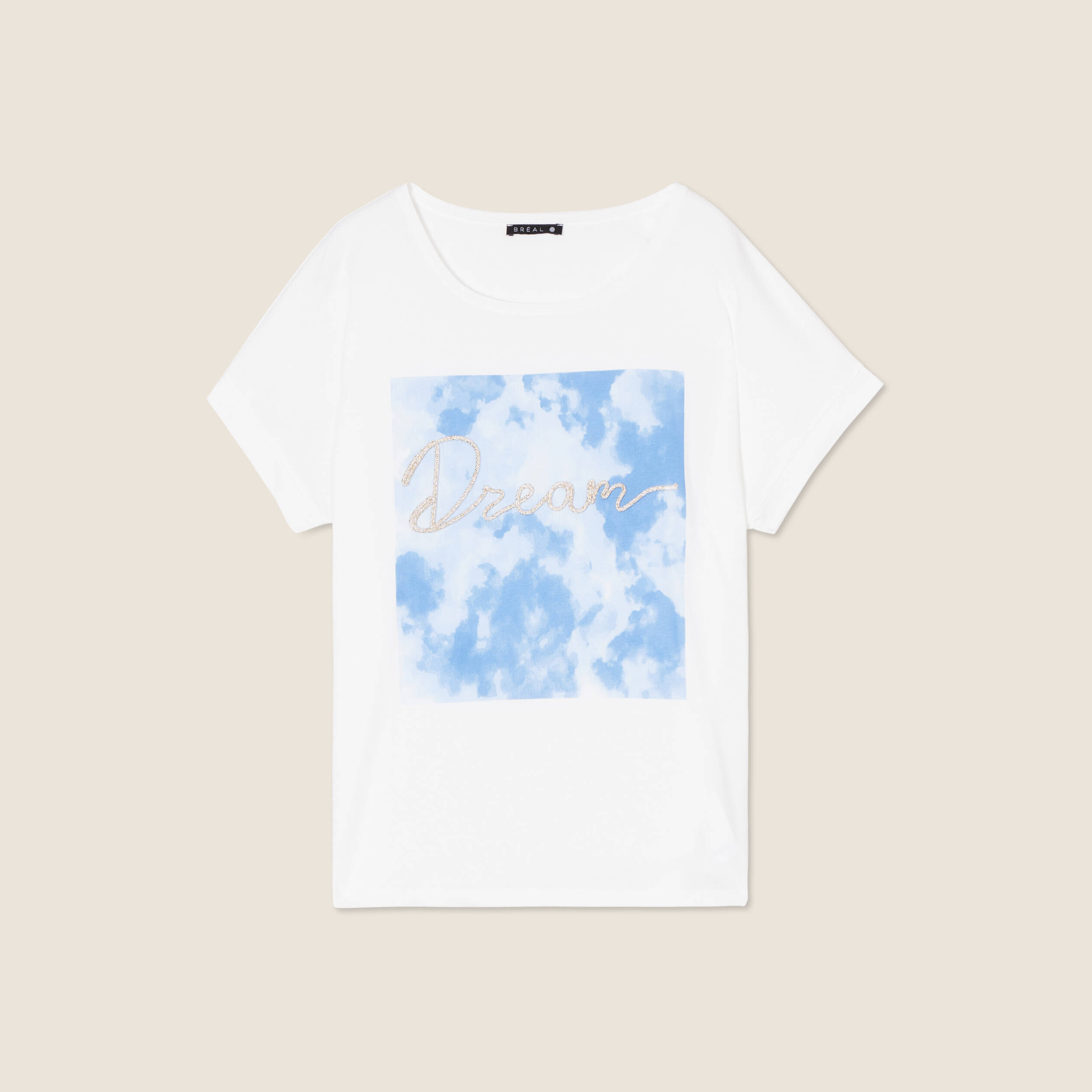 t shirt manches courtes ecru femme T-shirt manches courtes ecru femme