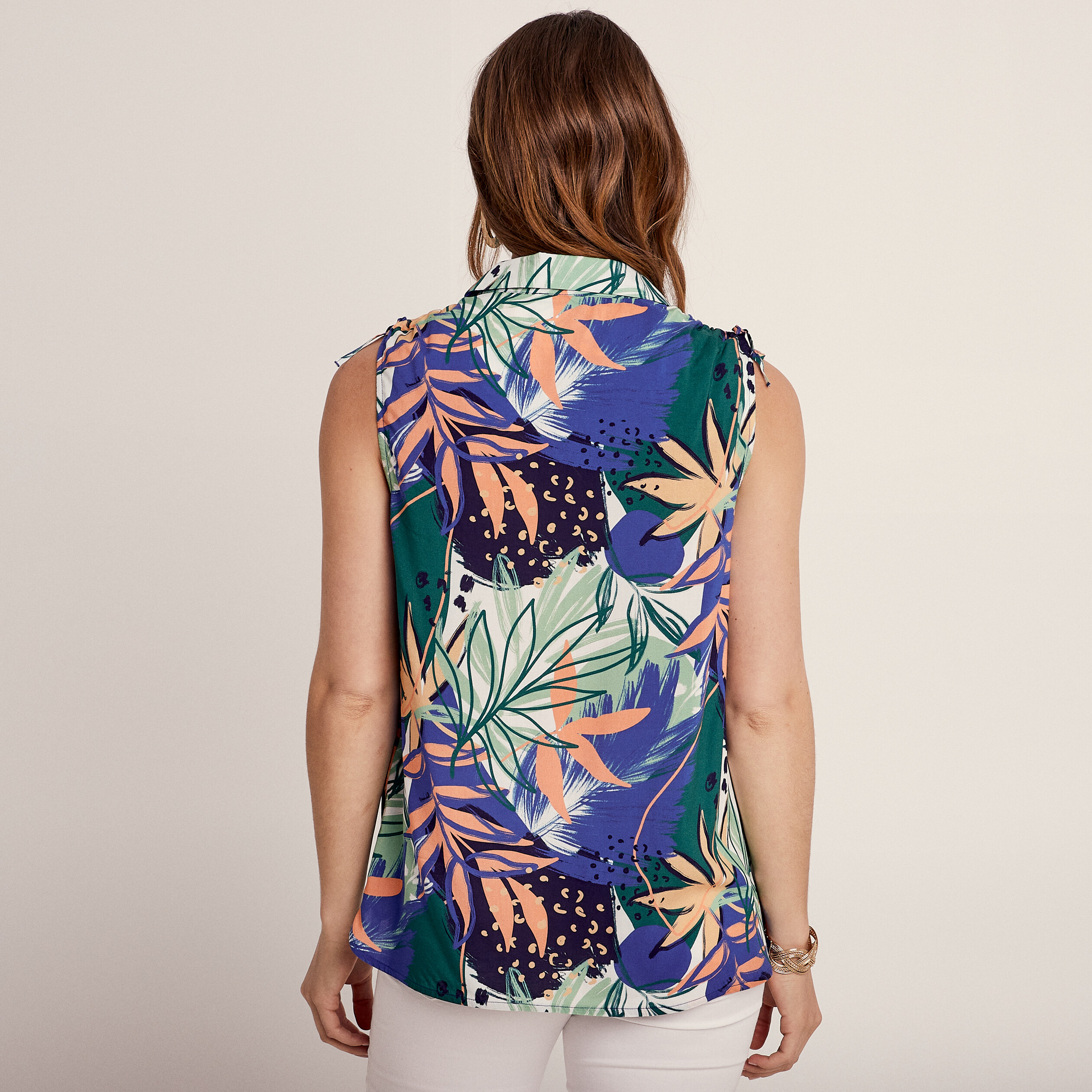 blouse sans manches bleu femme Blouse sans manches bleu femme
